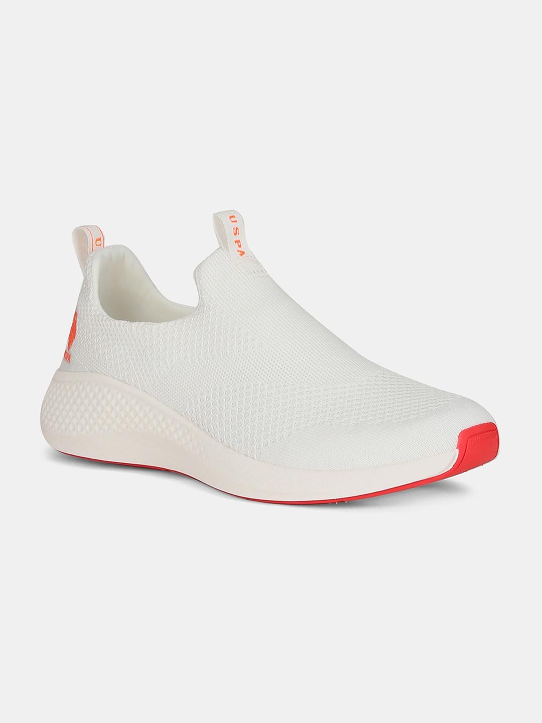 

U.S. Polo Assn. Men White Woven Design Slip-On Sneakers