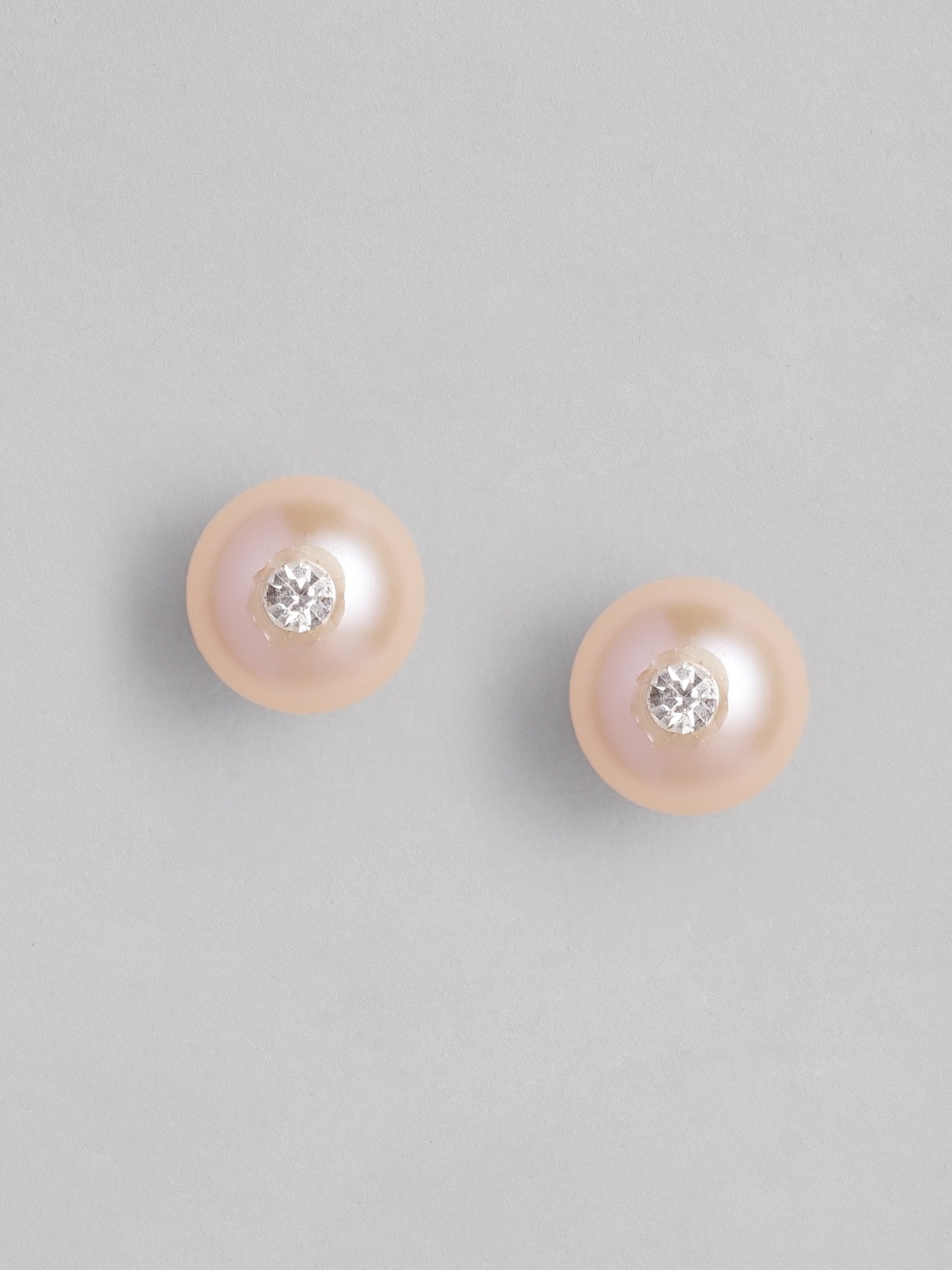 

justpeachy Pink Pearl Studded Spherical Studs
