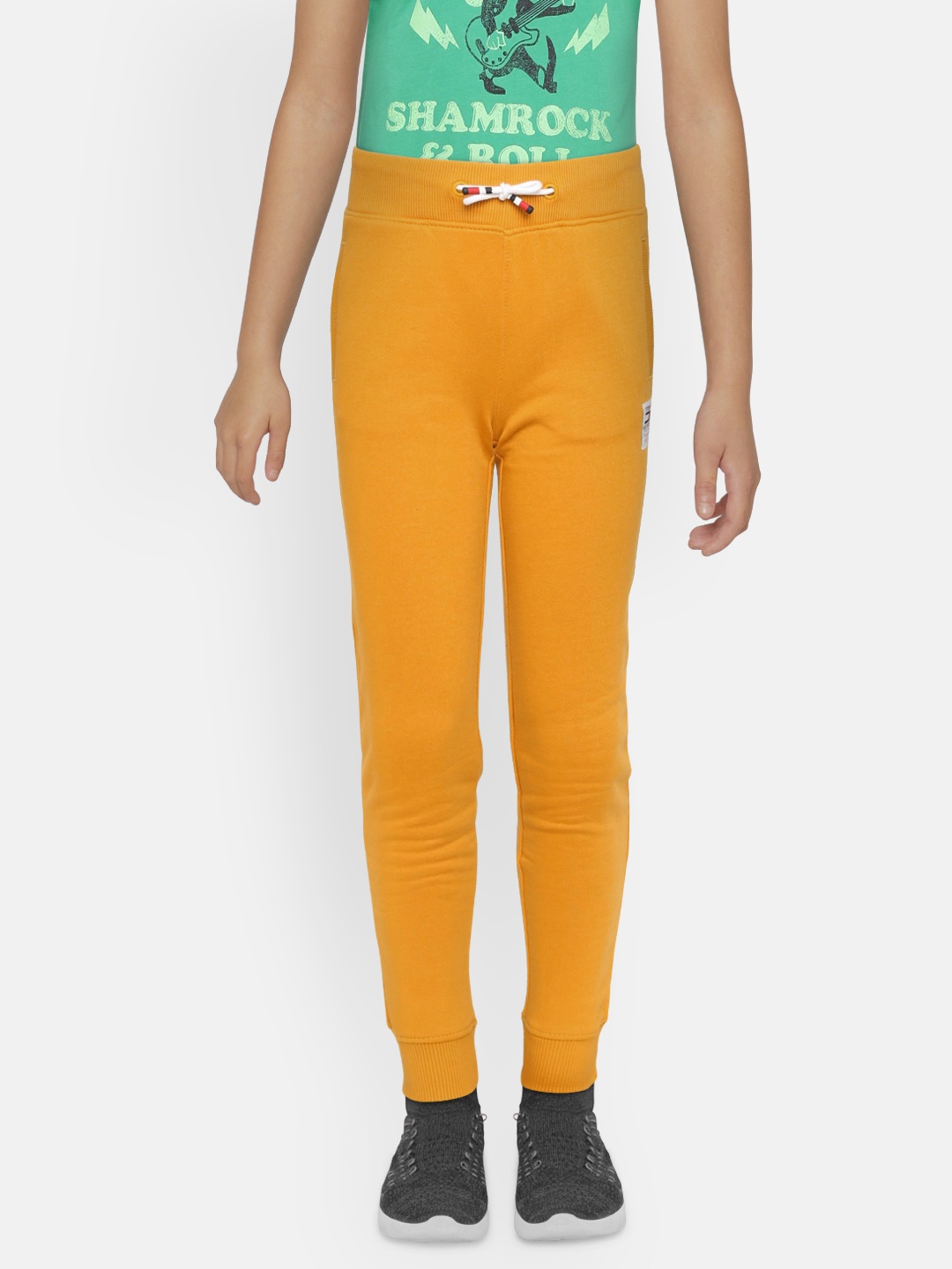 

Tommy Hilfiger Boys Mustard Yellow Solid Joggers