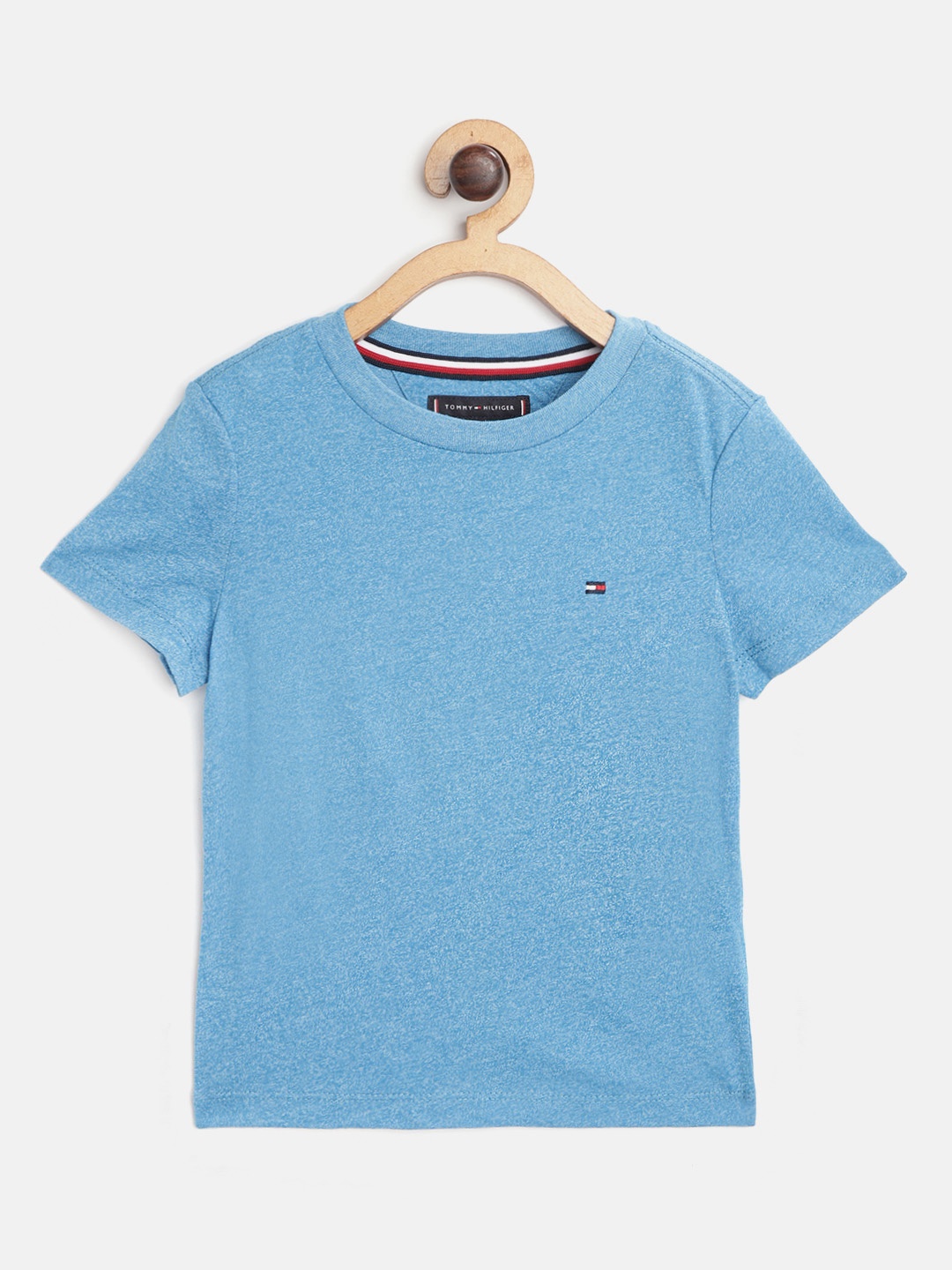 

Tommy Hilfiger Boys Blue Solid Round Neck T-shirt
