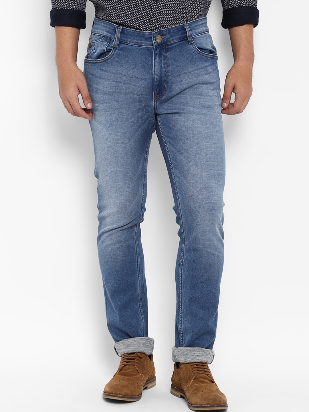 

Parx Blue Heavy Fade Slim Fit Jeans