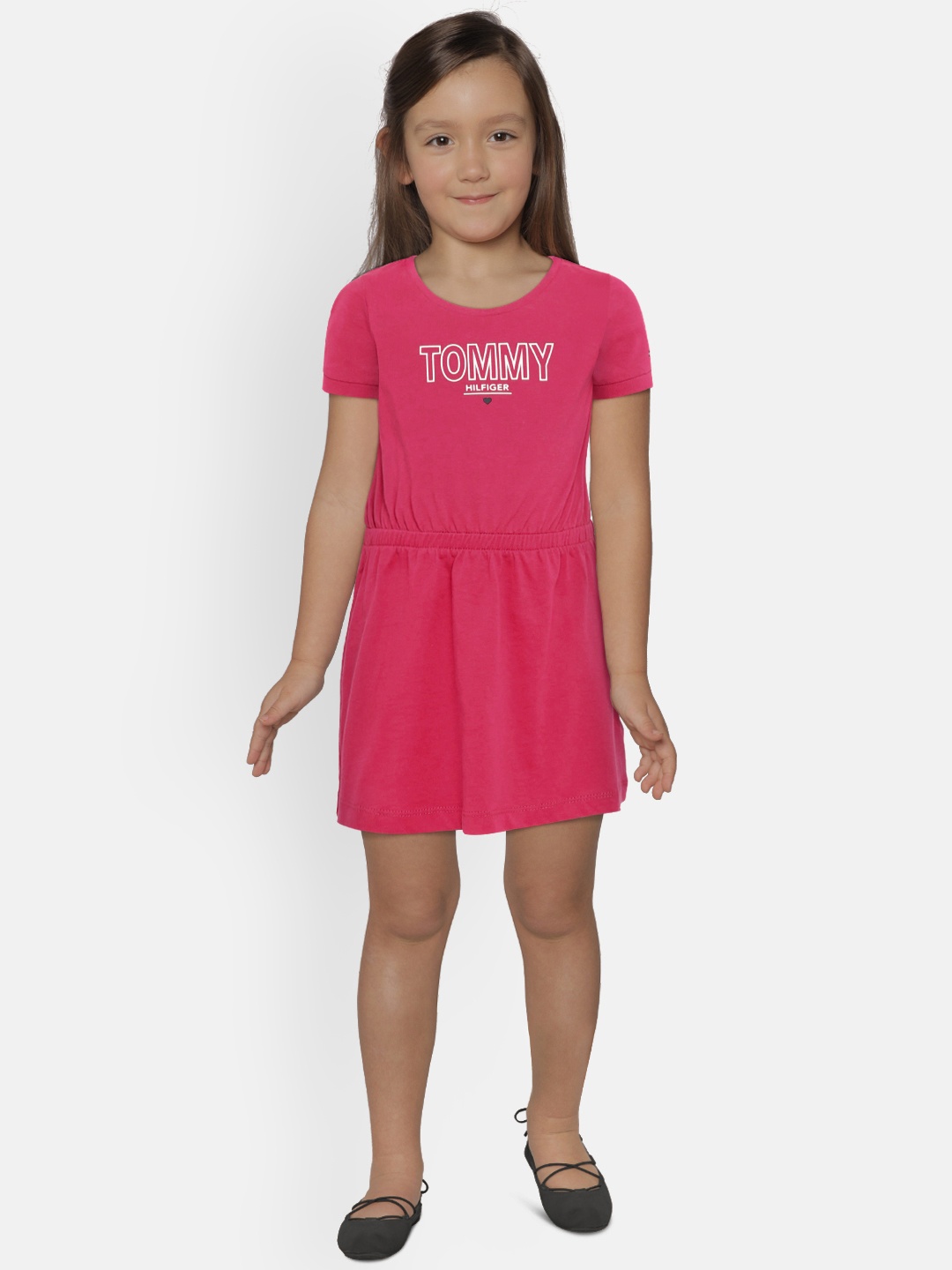 

Tommy Hilfiger Girls Pink Printed Fit and Flare Dress