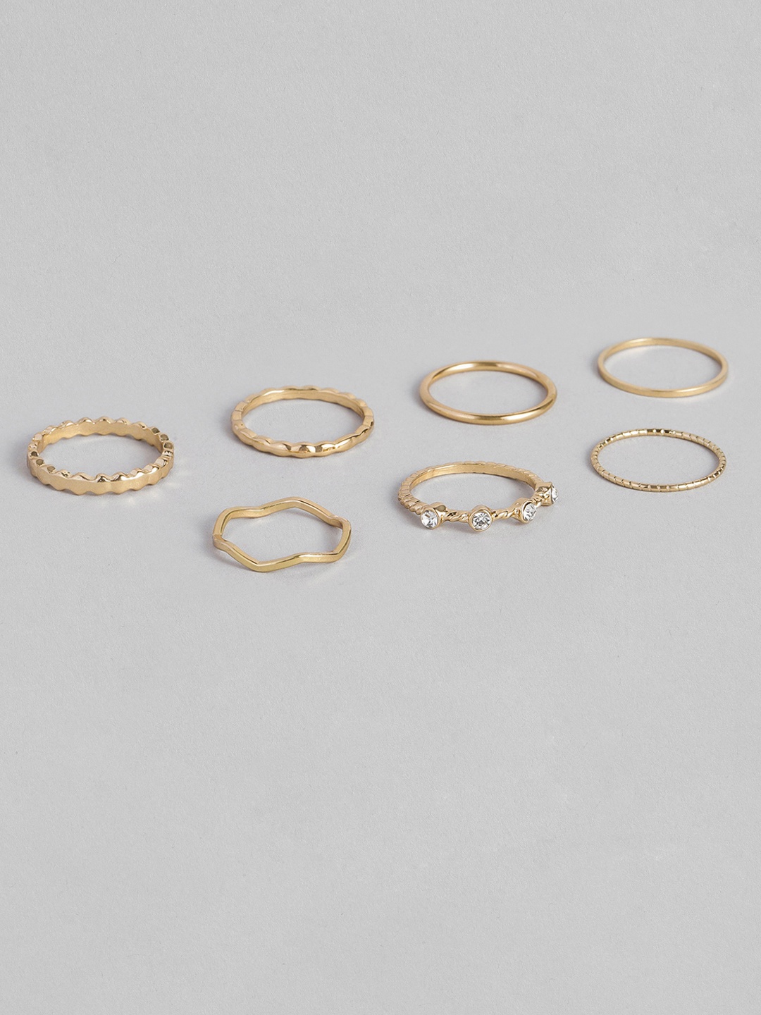 

Accessorize Set of 7 Gold-Toned Finger Rings