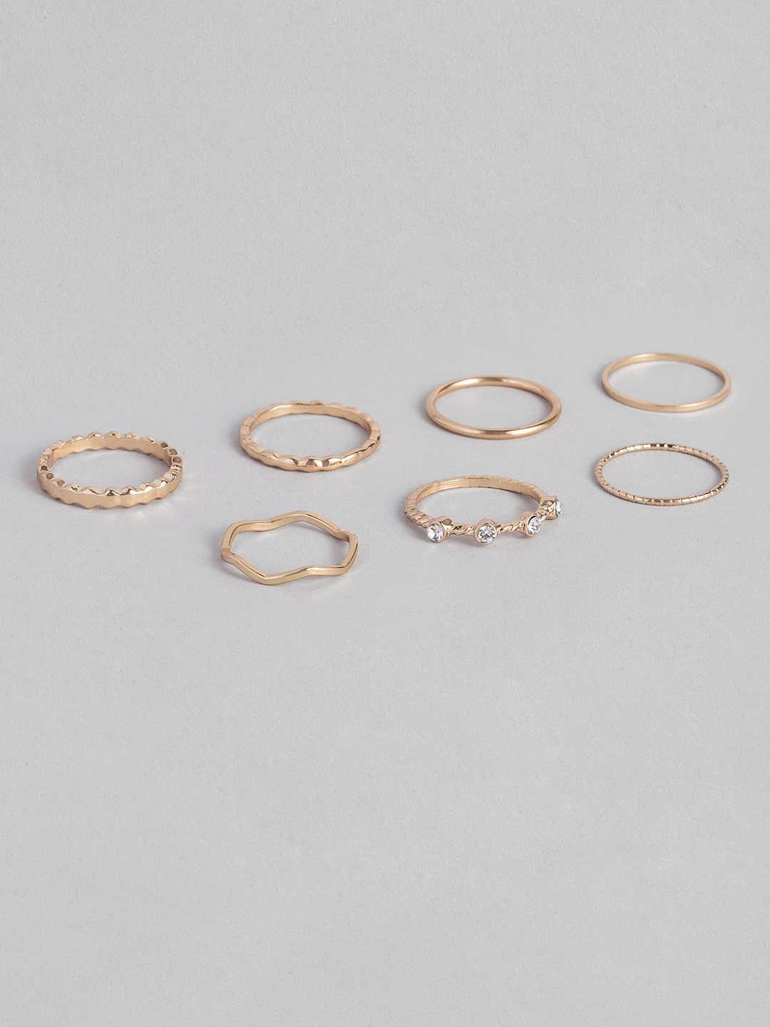 

Accessorize Set of 7 Gold-Toned Finger Rings