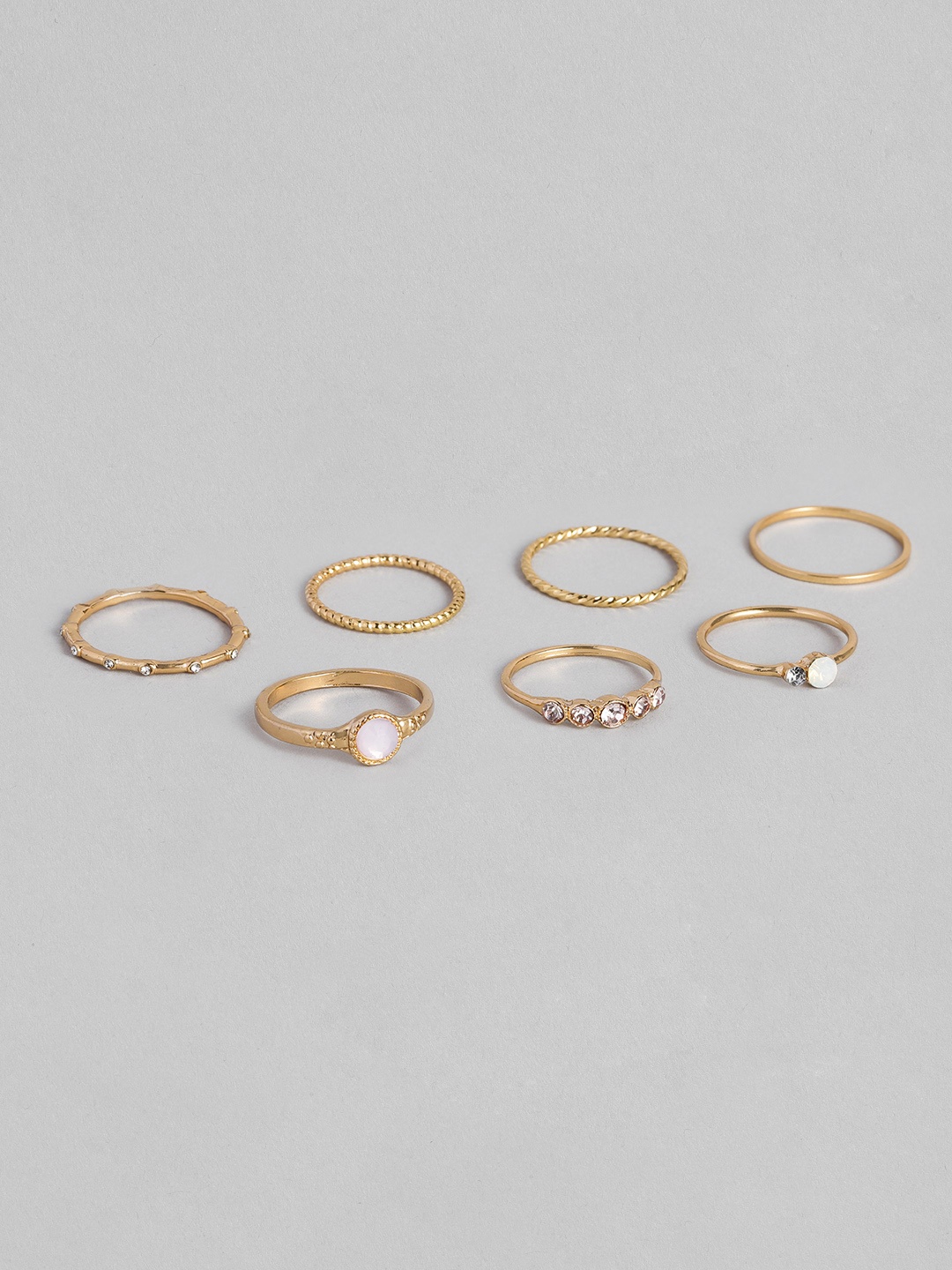 

Accessorize Set of 7 Gold-Toned Finger Rings