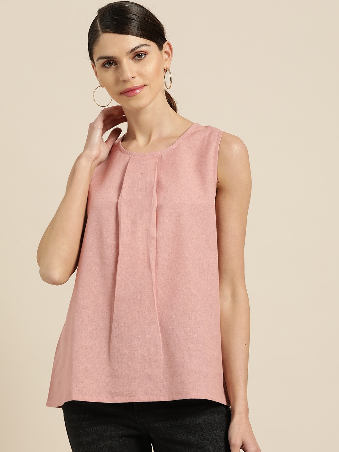 

Shae by SASSAFRAS Women Pink Solid Top