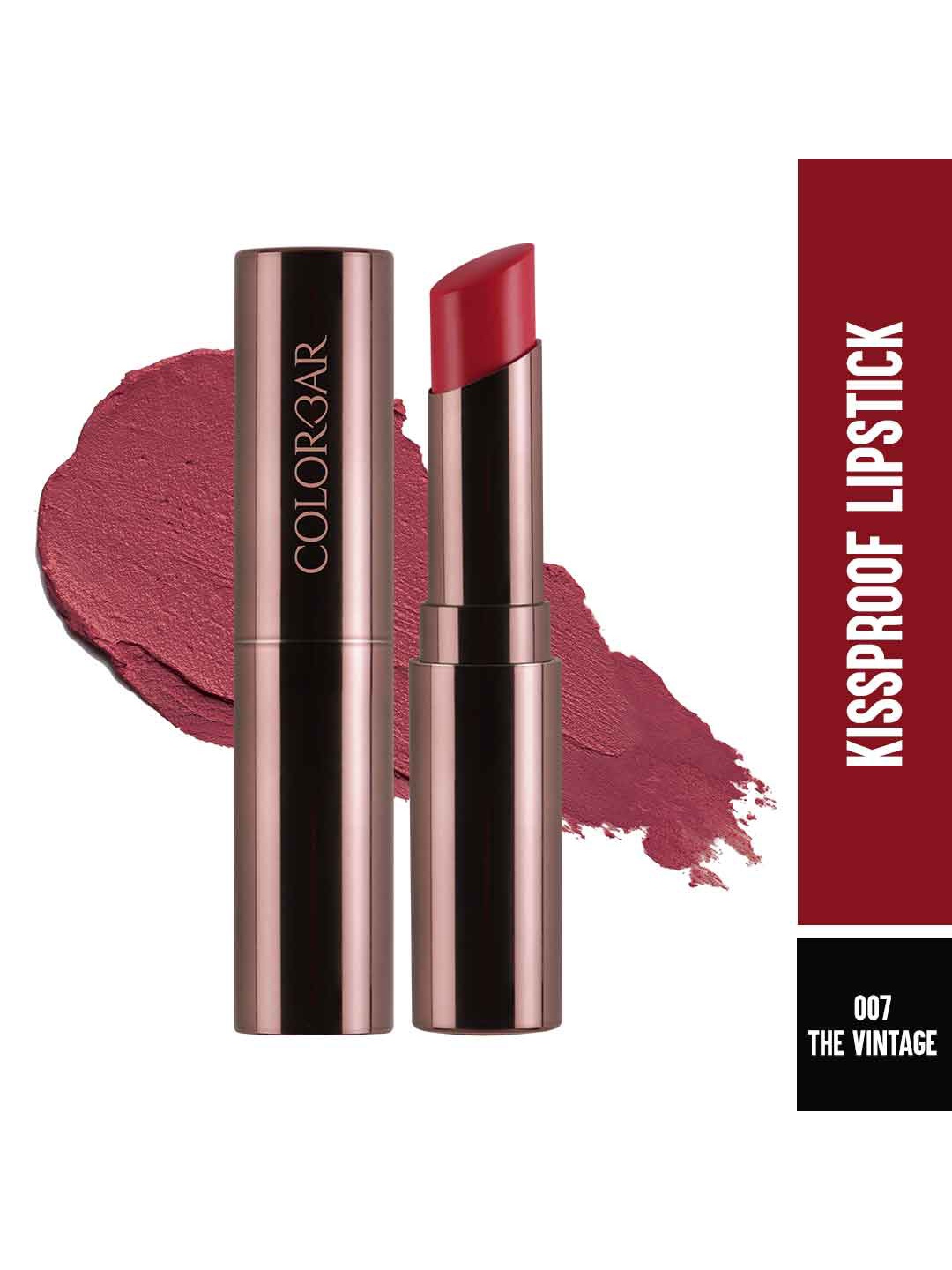 

Colorbar Kissproof Vegan Lipstick with Vitamin E 3 g - The Vintage 007, Mauve