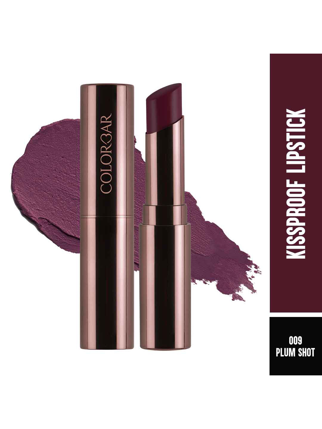 

Colorbar Vegan Long-Lasting Pure Matte Kissproof Lipstick with Vitamin E - Plum Shot 009, Purple