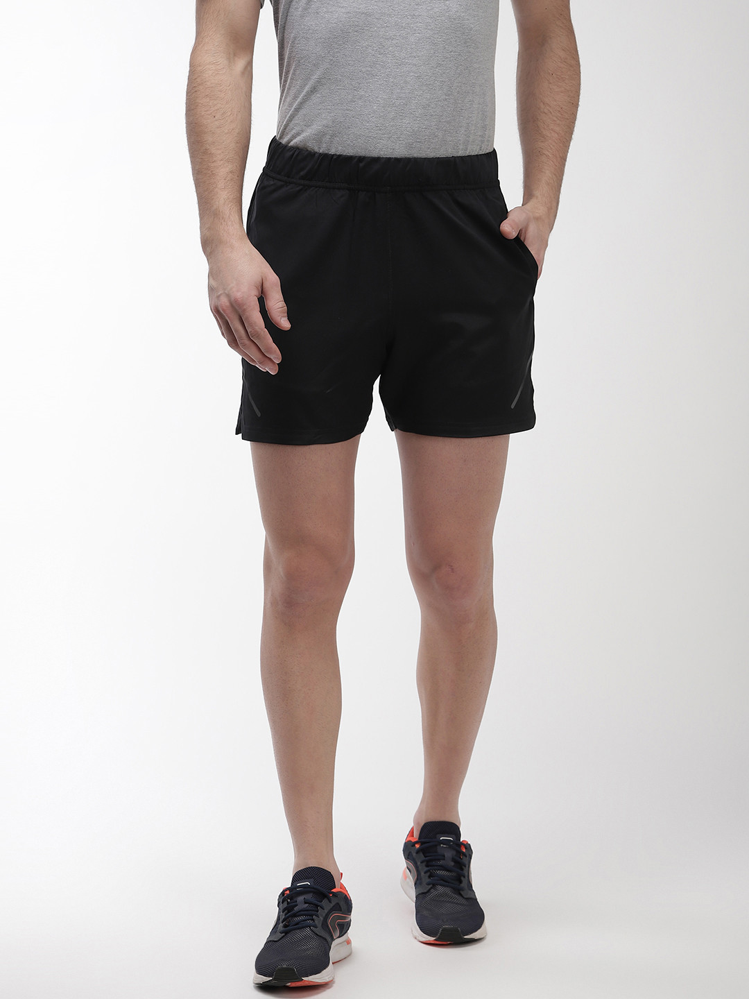 

Marks & Spencer Men Black Solid Slim Fit Sports Shorts