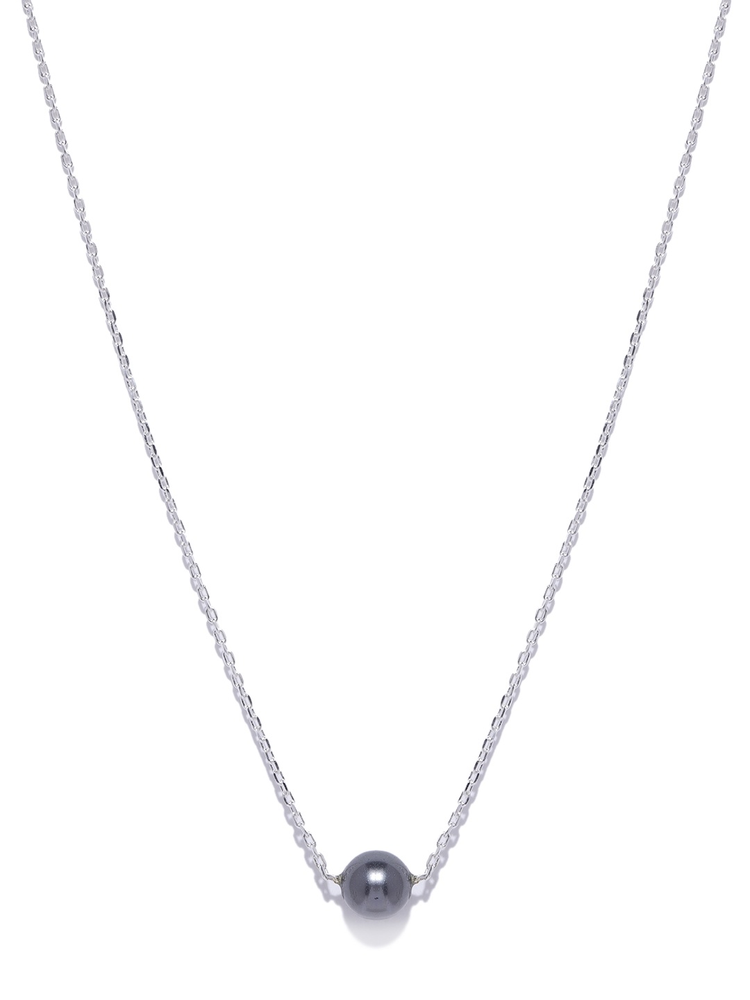 

Clara 92.5 Sterling Silver Gunmetal-Toned Rhodium-Plated Pearl Necklace