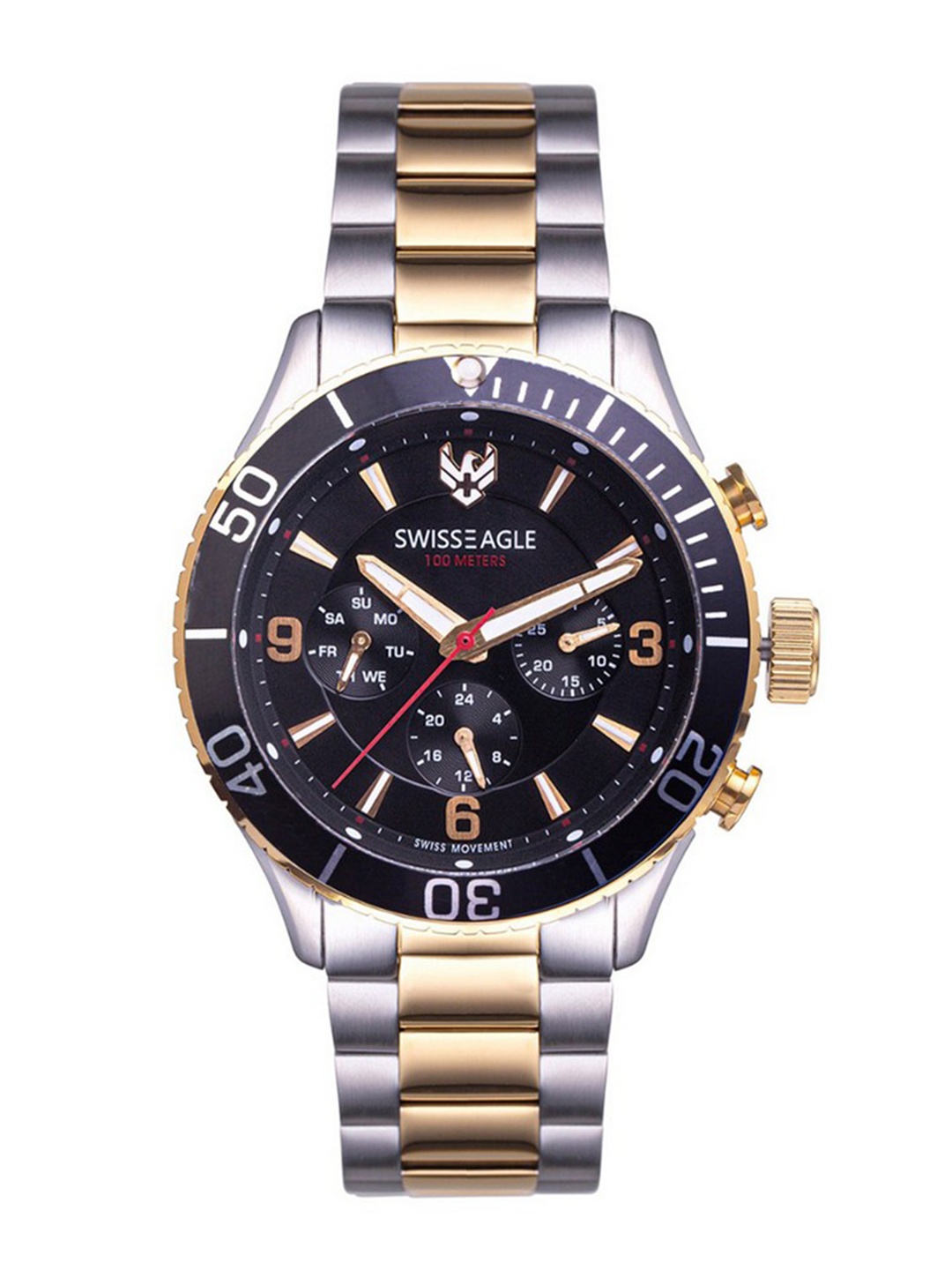 

Swiss Eagle Men Black Analogue Watch SE-9168-22