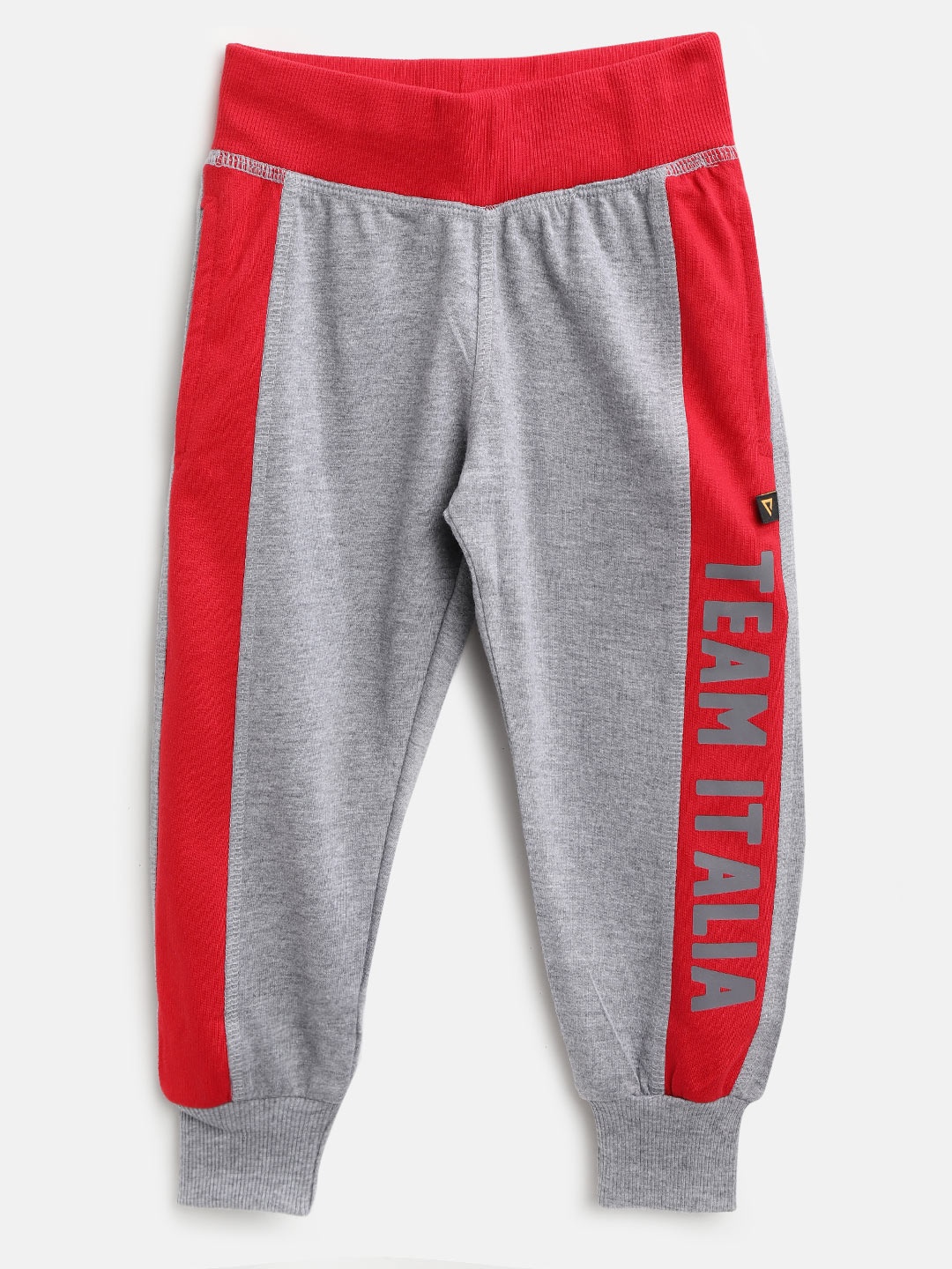 

PROTEENS Boys Grey Melange & Red Colourblocked Joggers
