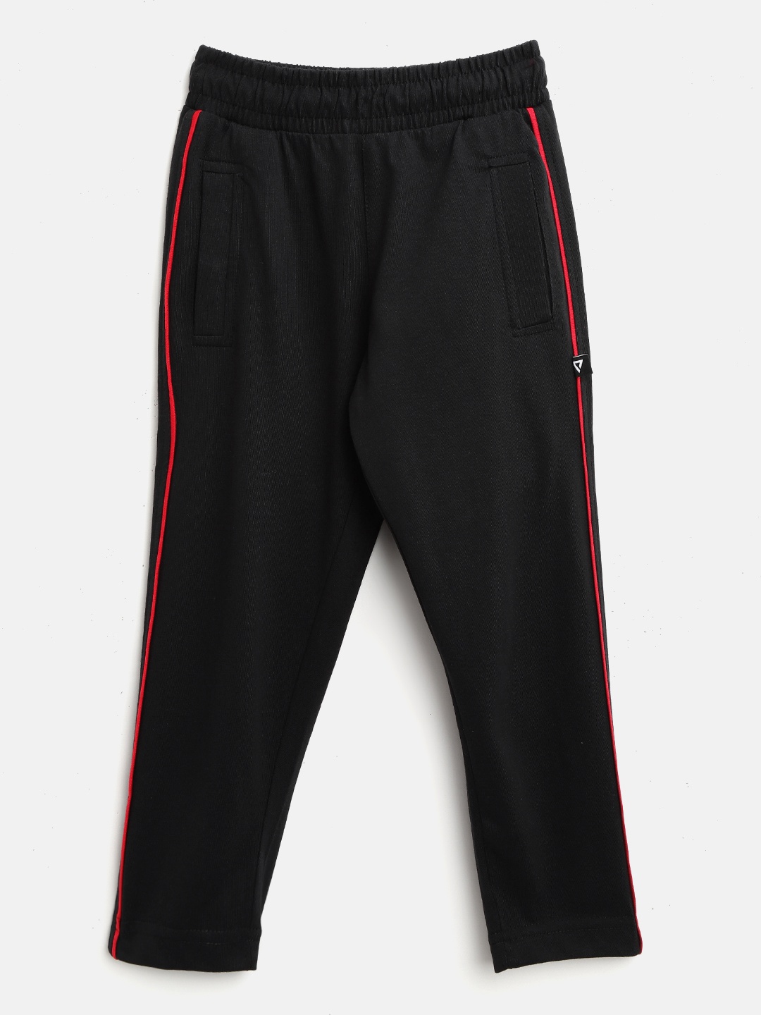 

PROTEENS Boys Black Solid Track Pants