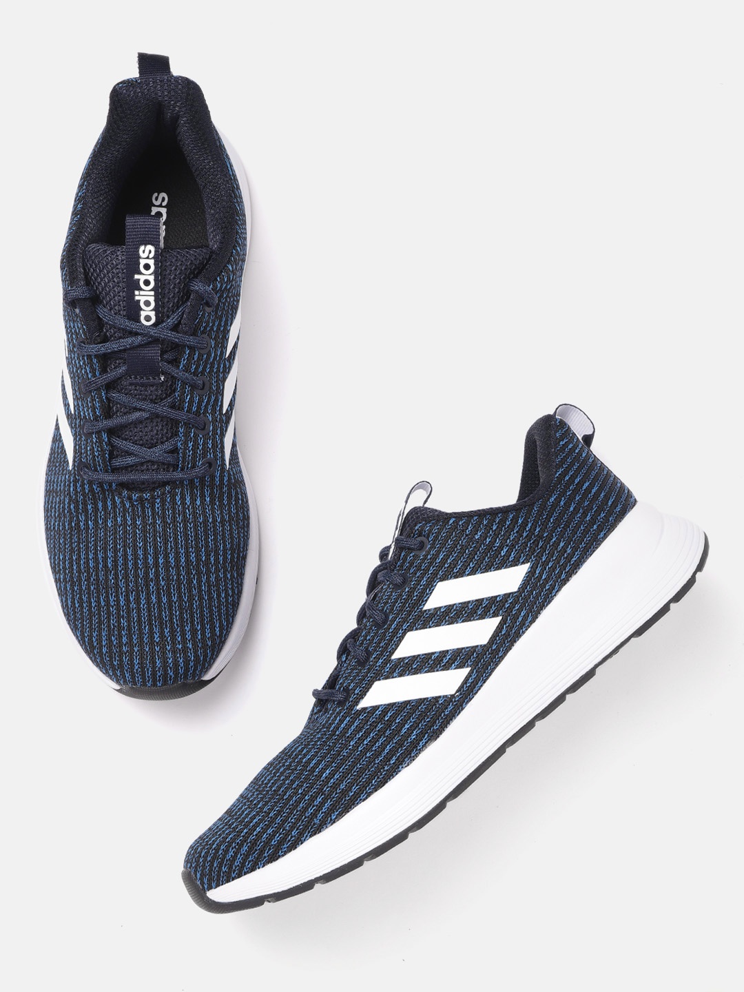 

ADIDAS Men Blue Woven Design Supervega Running Shoes