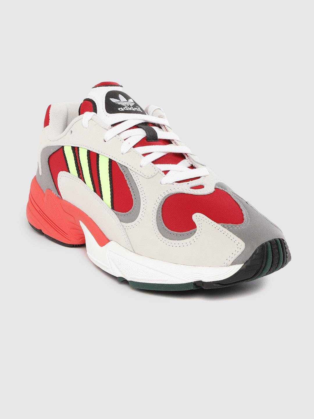 

ADIDAS Originals Men Grey & Red Colourblocked Yung I Sneakers