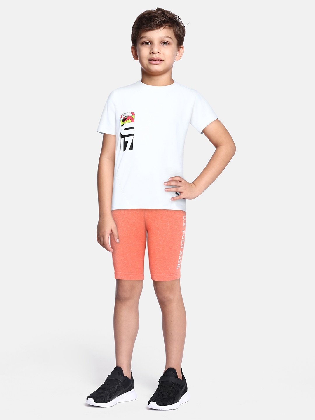 

U.S. Polo Assn. Kids Boys Orange Solid Regular Fit Shorts