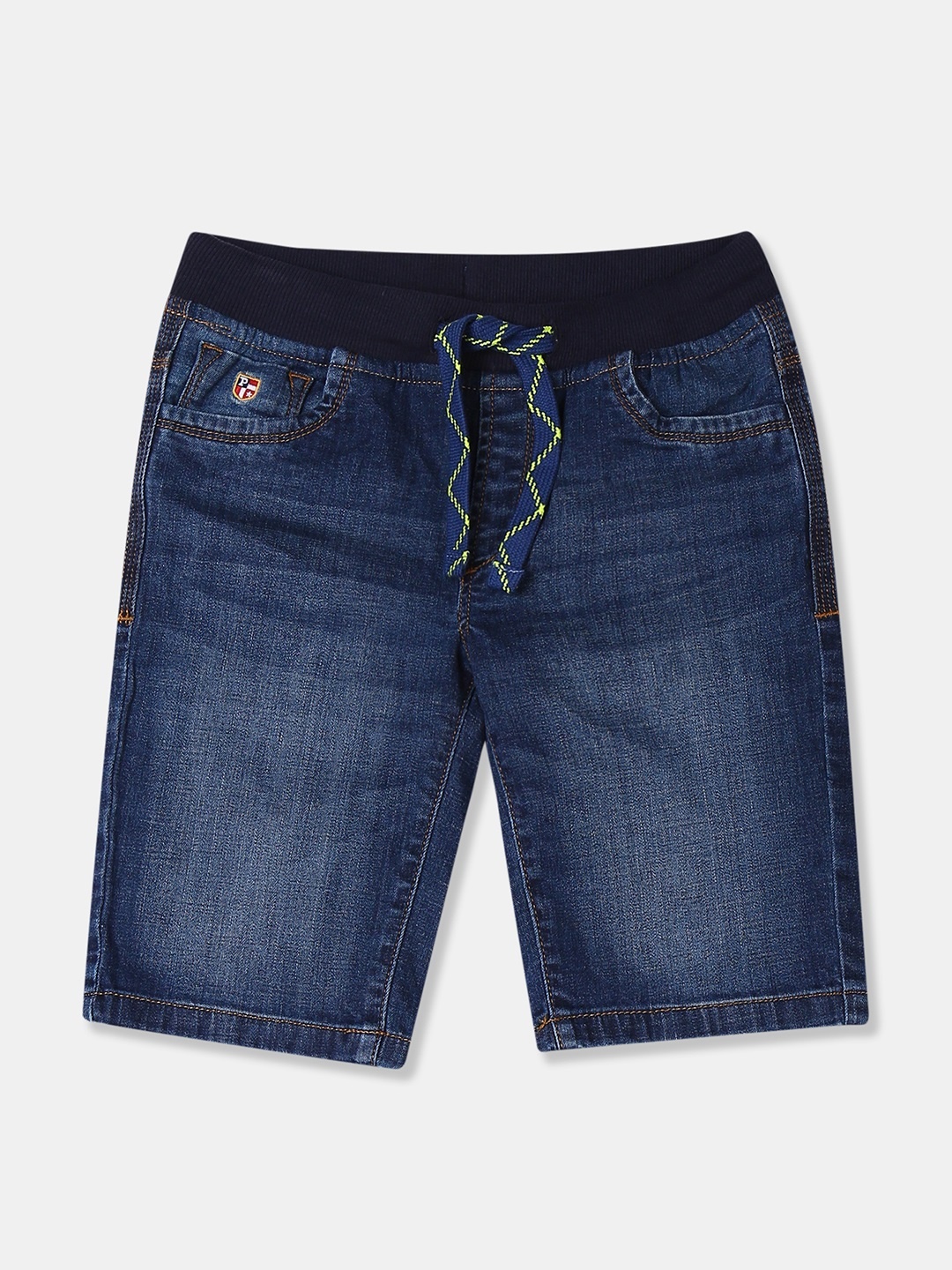 

U.S. Polo Assn. Kids Boys Blue Solid Regular Fit Denim Shorts