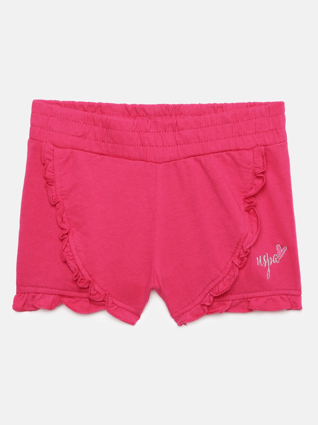 

U S Polo Assn Kids Girls Pink Shorts