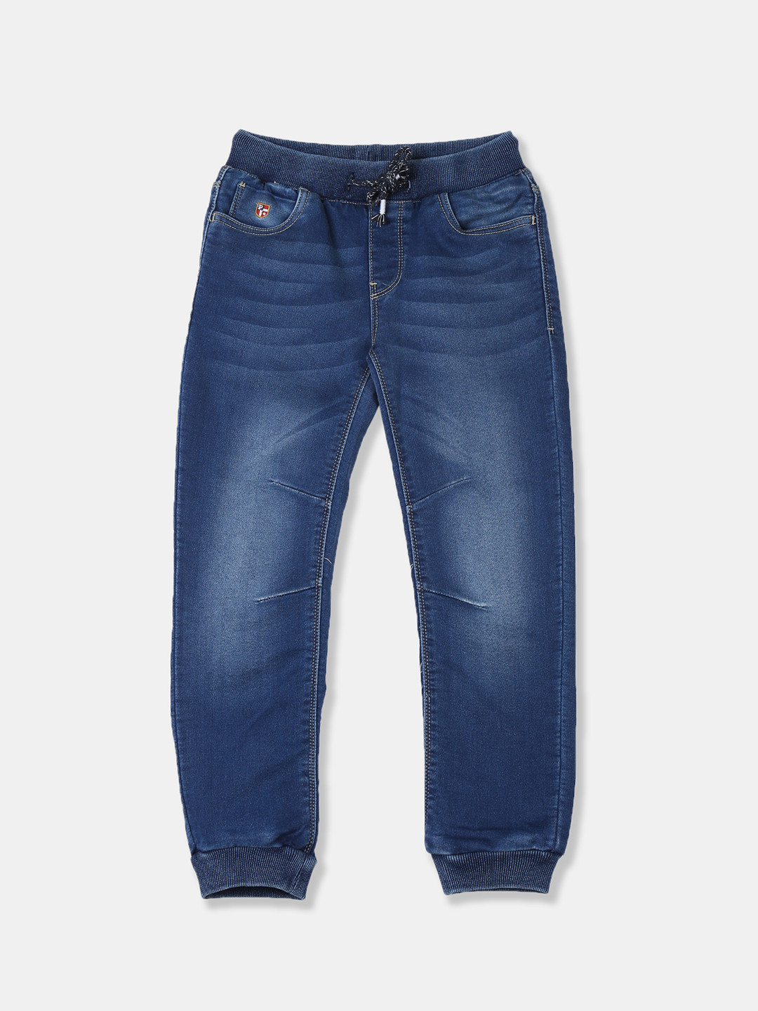 

U.S. Polo Assn. Kids Boys Blue Mid-Rise Clean Look Jogger Jeans