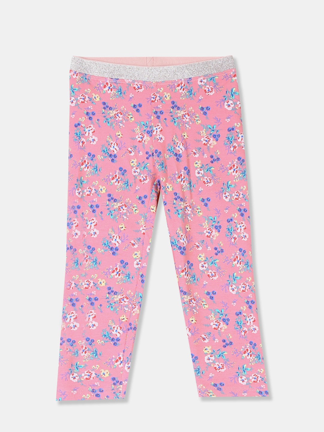 

U.S. Polo Assn. Kids Girls Pink & Blue Printed Track Pants