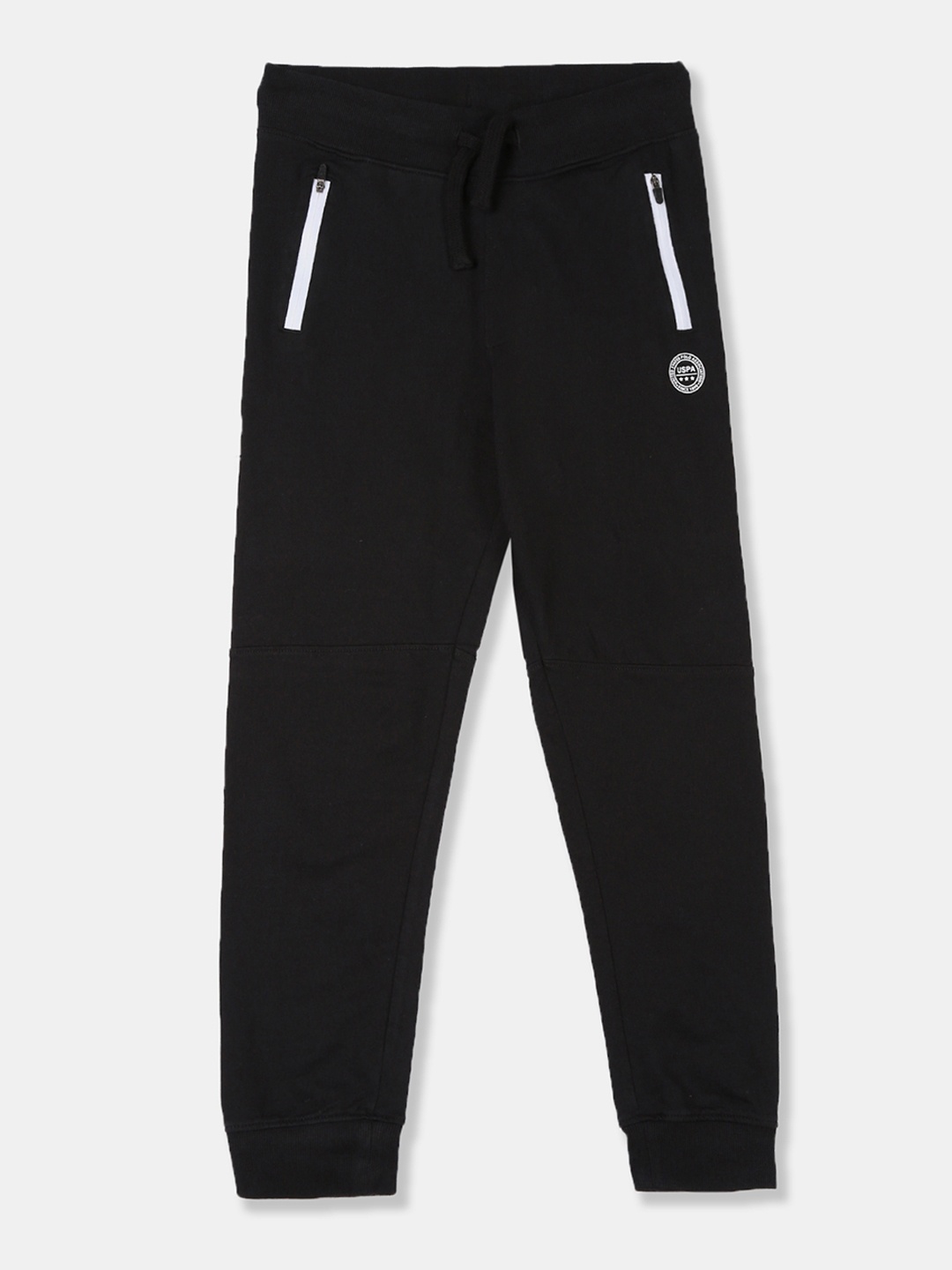 

U.S. Polo Assn. Kids Boys Black Solid Joggers