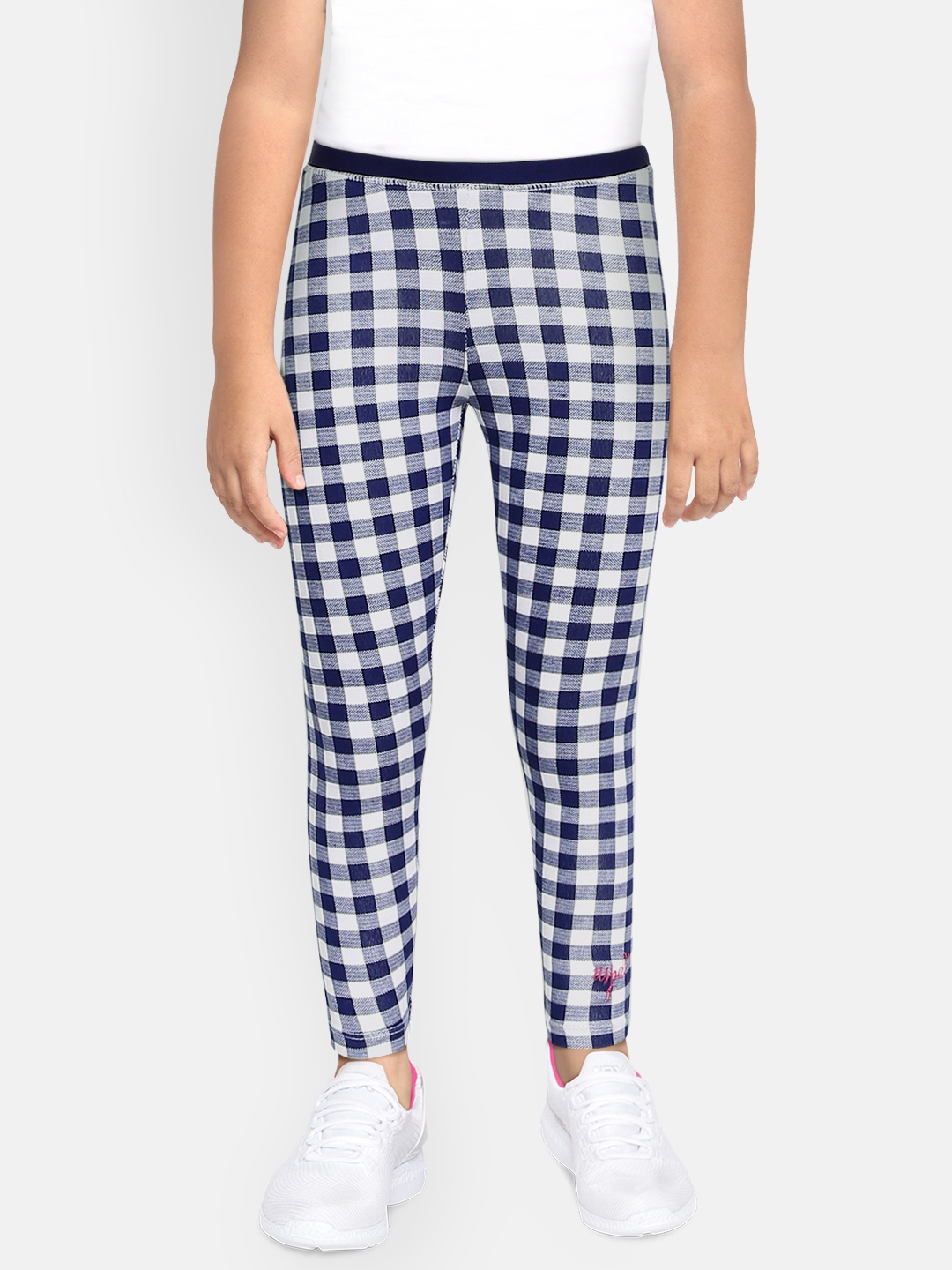 

U.S. Polo Assn. Kids Girls Blue Checked Leggings