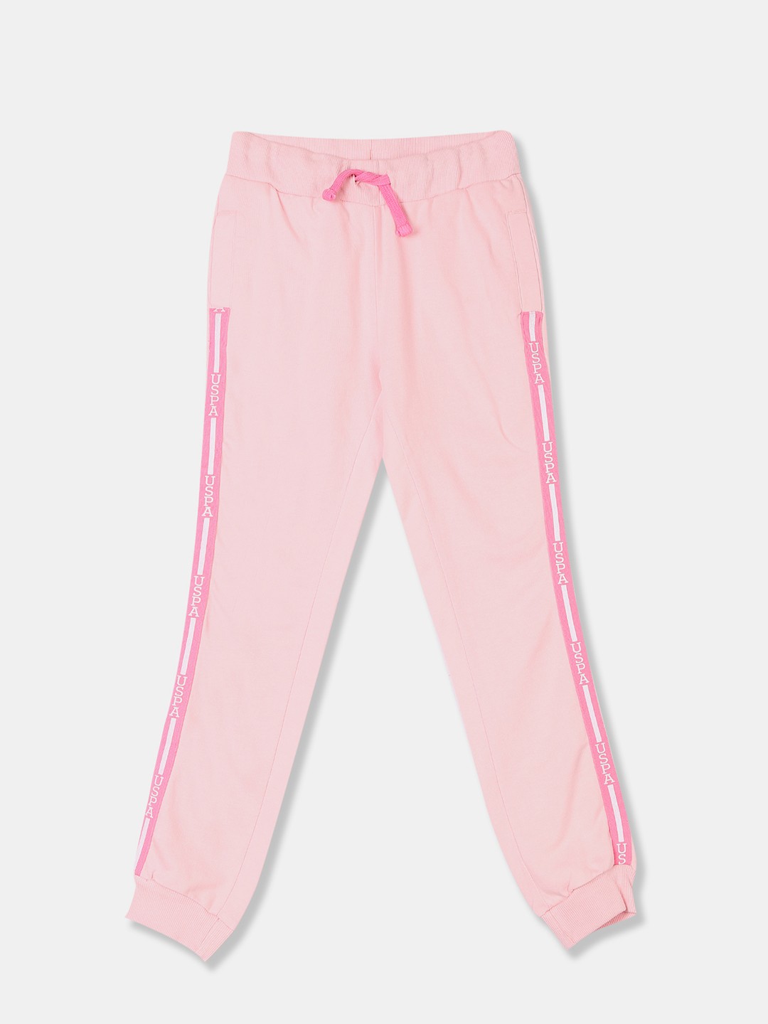 

U.S. Polo Assn. Kids Girls Pink Printed Joggers