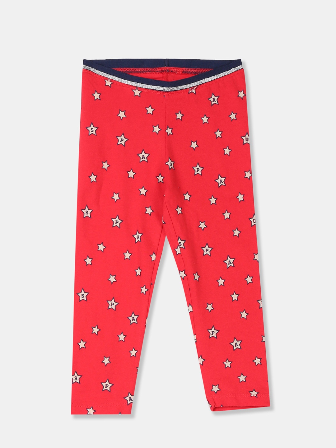 

U.S. Polo Assn. Kids Girls Red Printed Track Pants