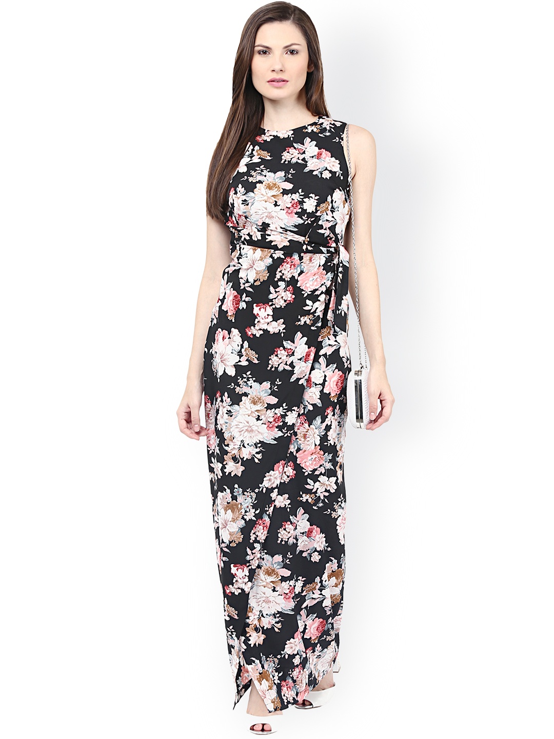 

Harpa Black Printed Maxi Dress
