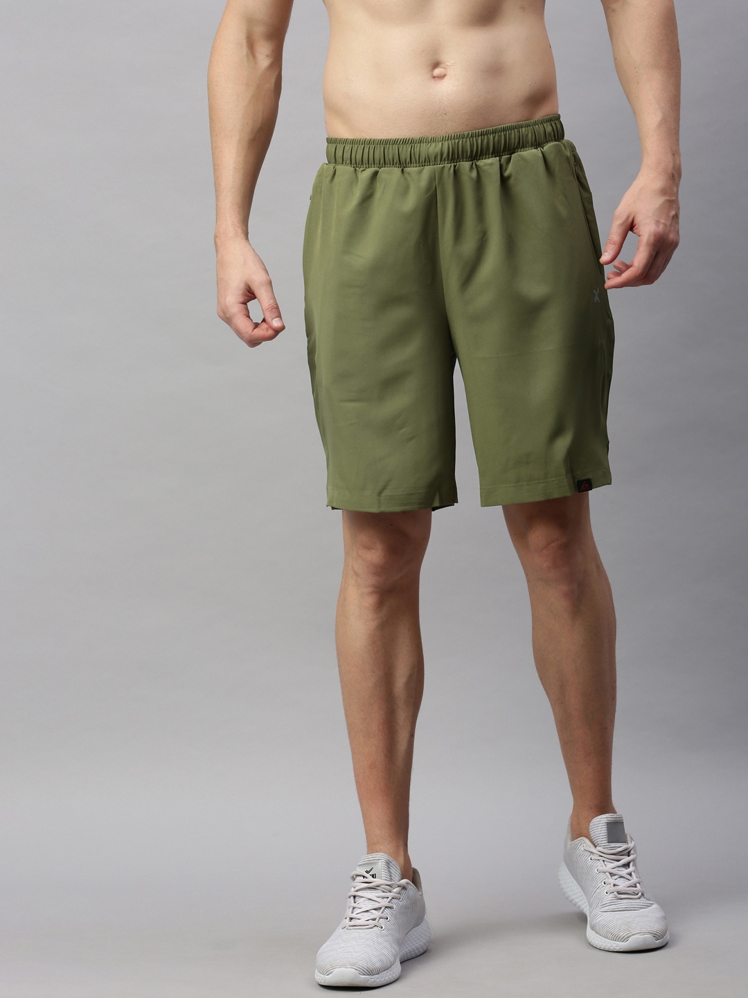 

HRX by Hrithik Roshan Men Olive Green Solid Regular Fit Outdoor Shorts