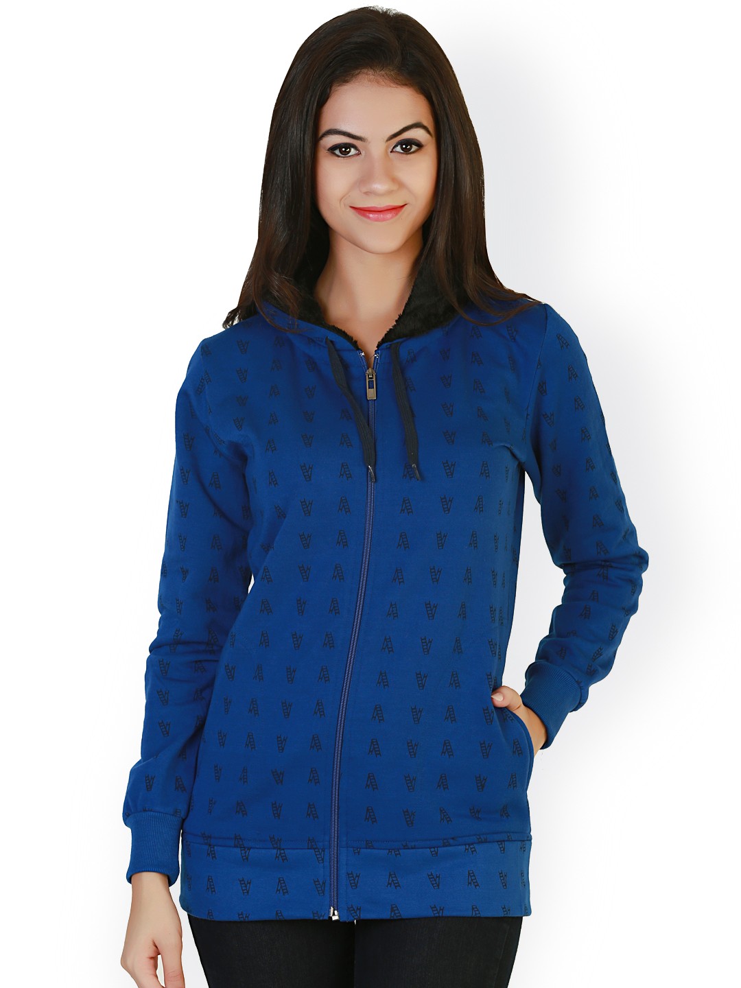 

Belle Fille Blue Printed Jacket