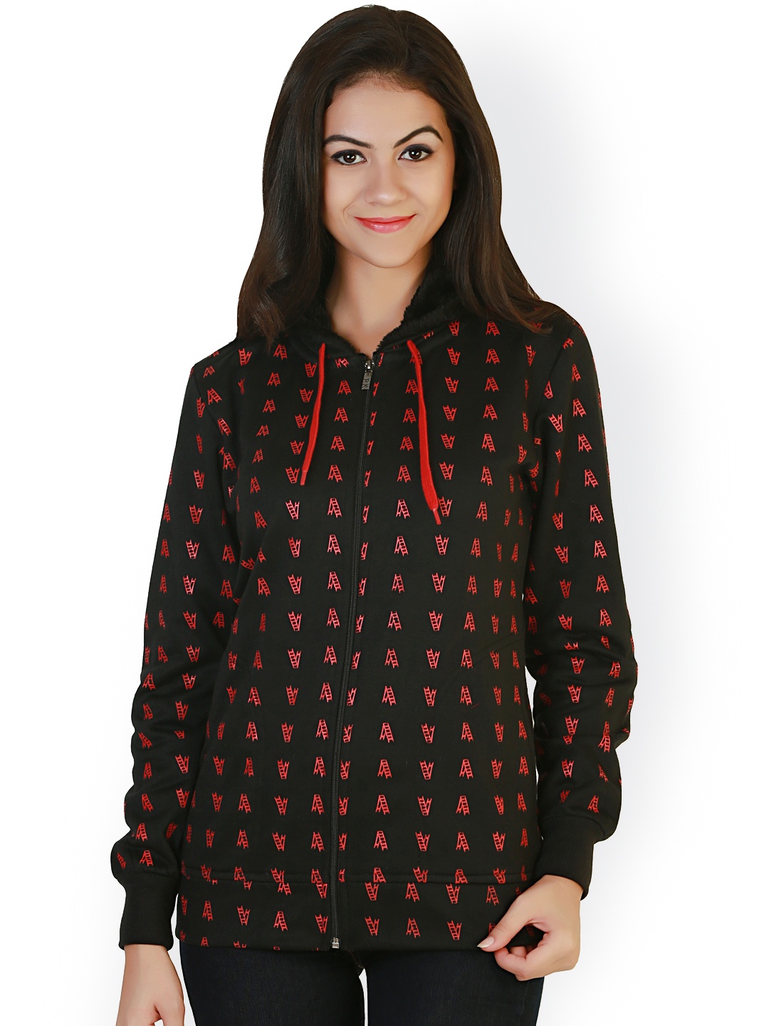 

Belle Fille Black Printed Jacket