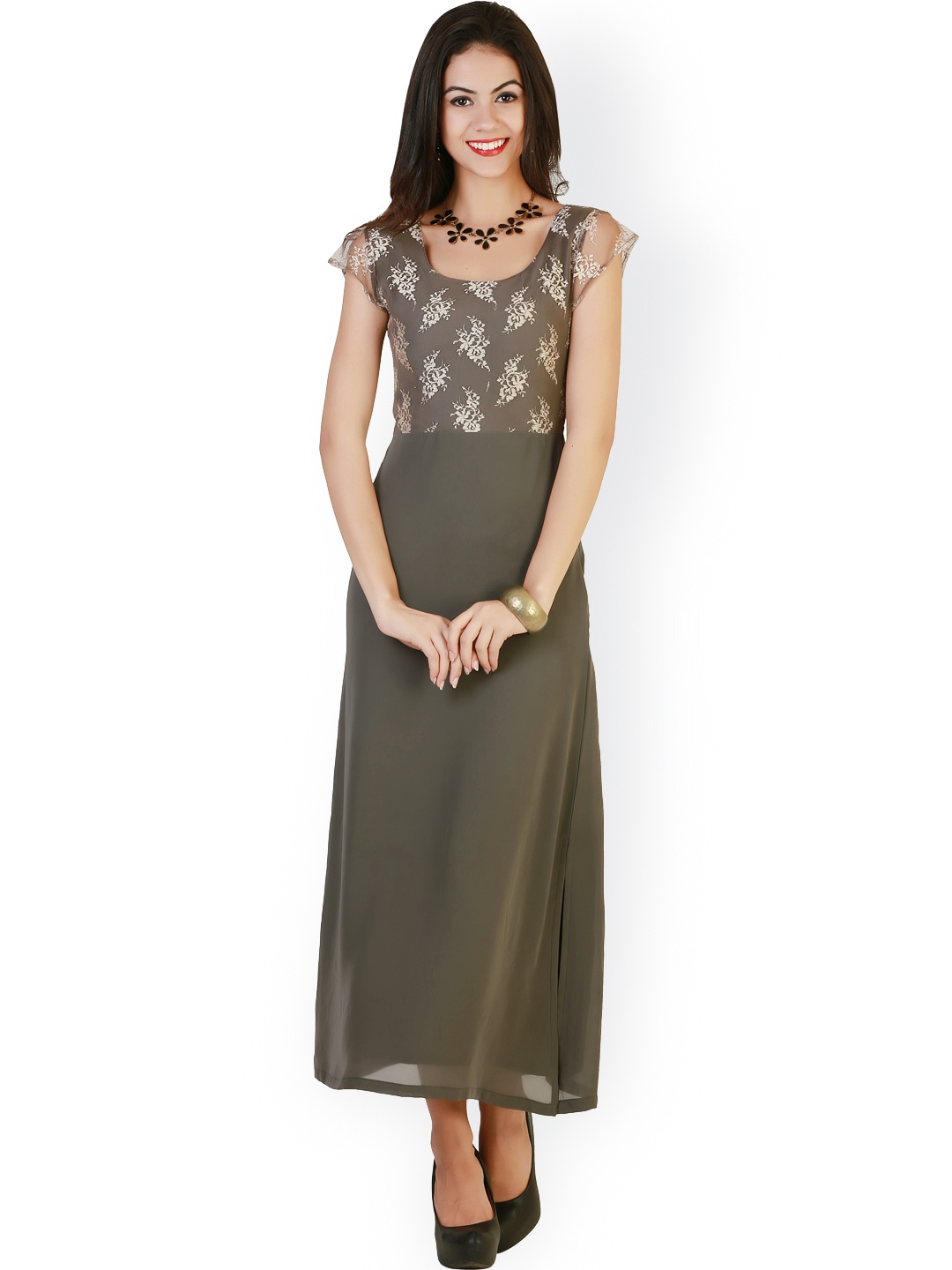 

Belle Fille Grey Maxi Dress