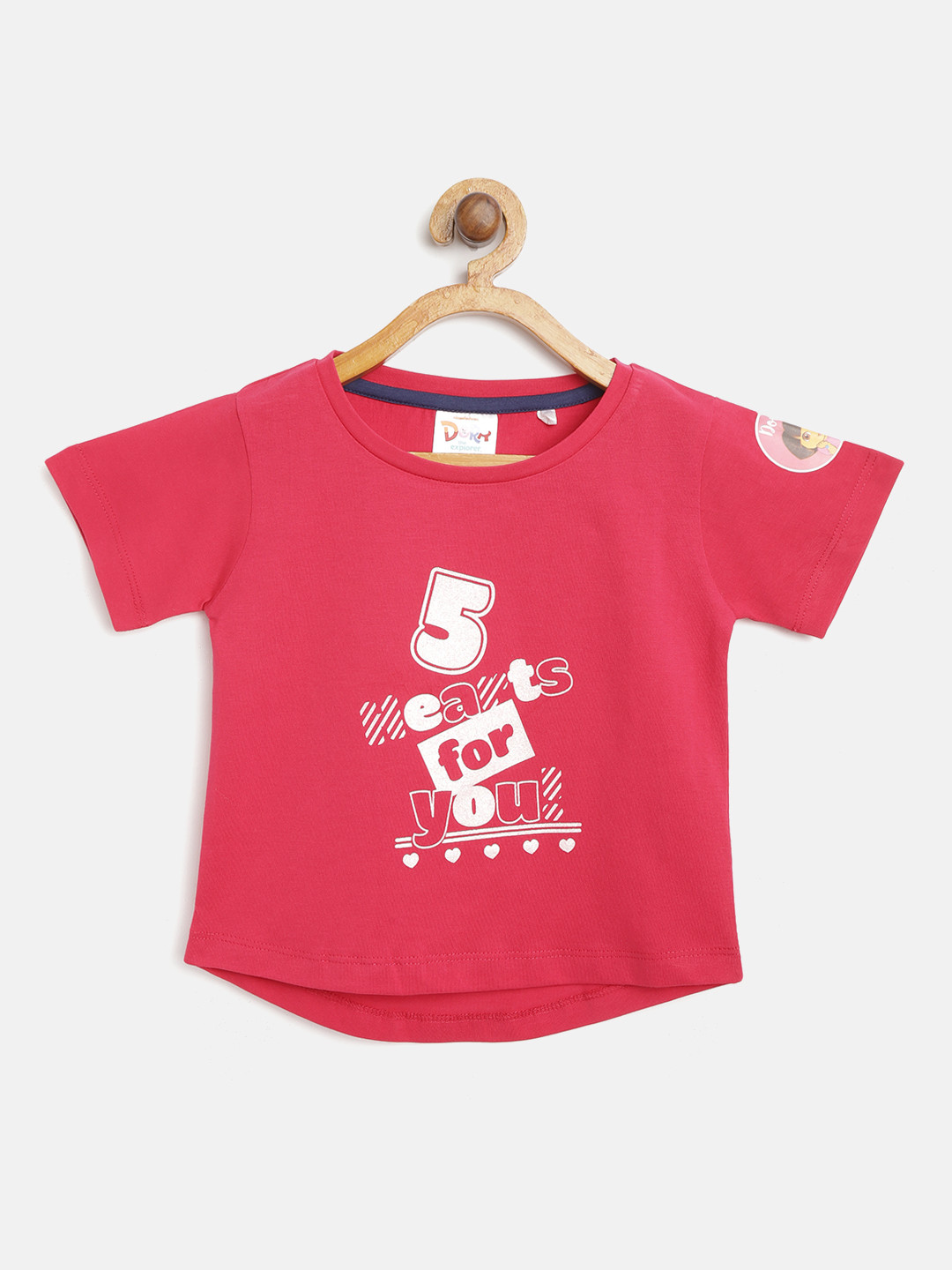

toothless Girls Fuchsia Printed T-shirt