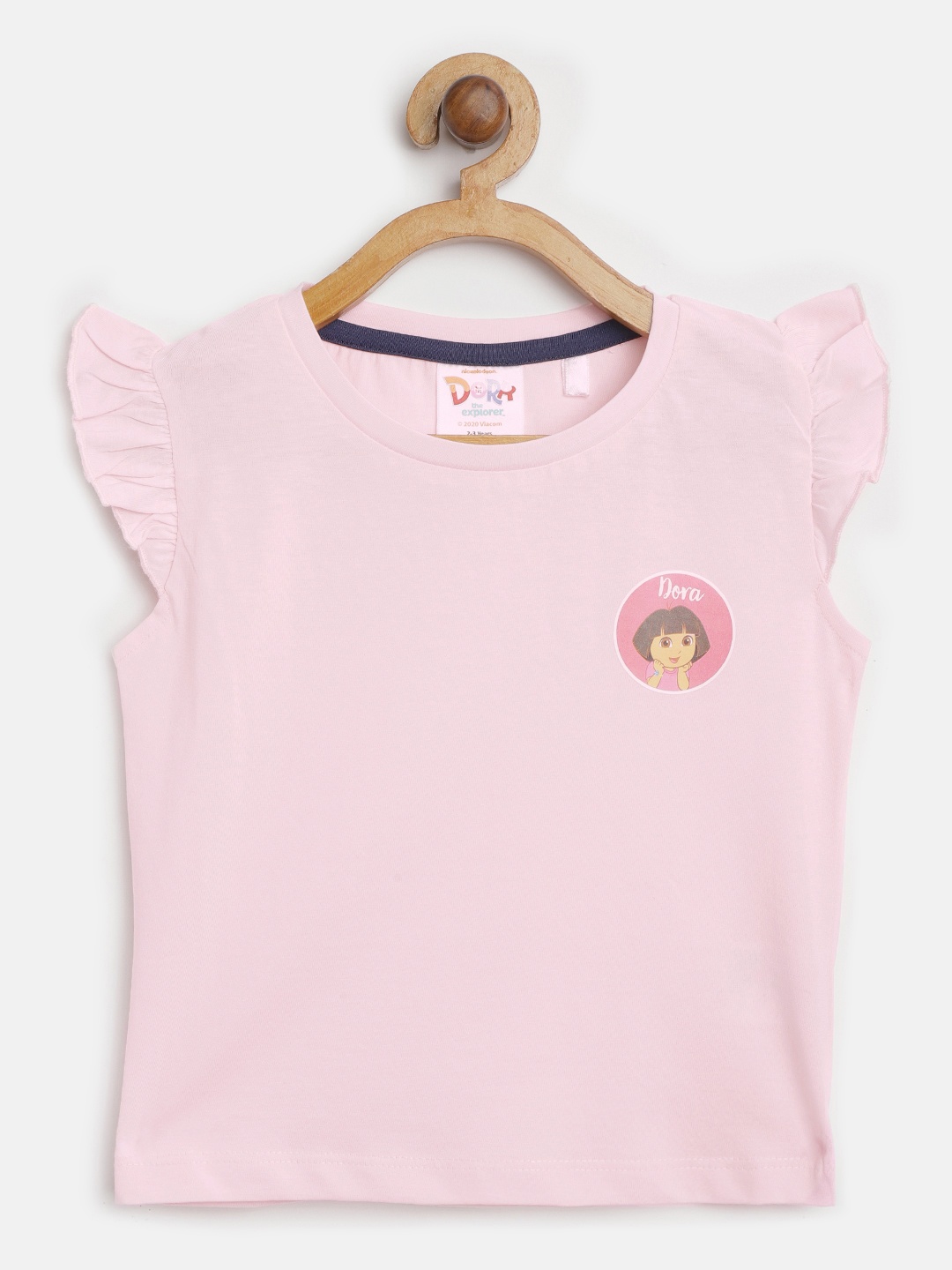 

toothless Girls Pink Solid Pure Cotton Top