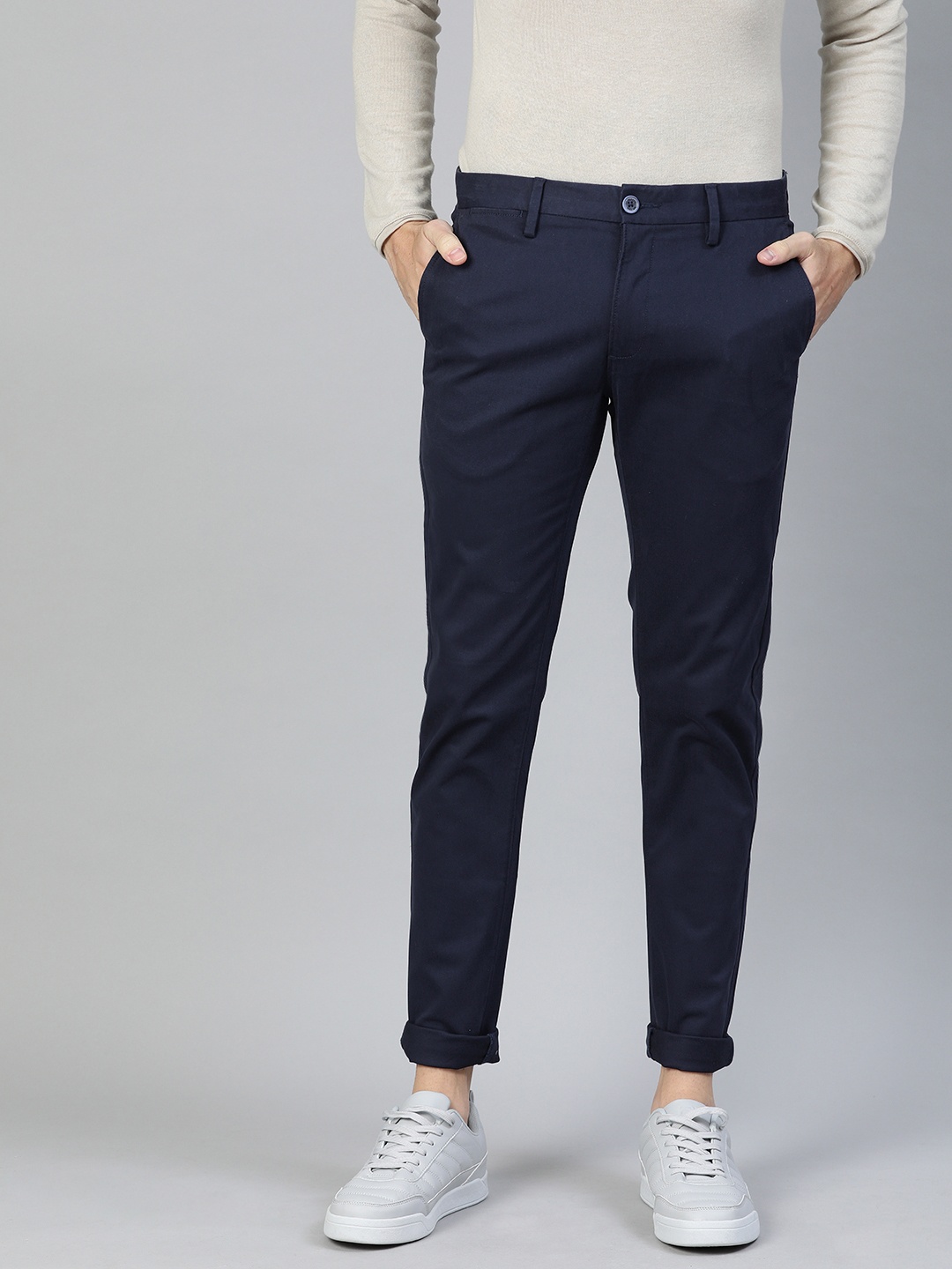 

U.S. Polo Assn. Men Navy Blue Austin Slim Fit Chinos