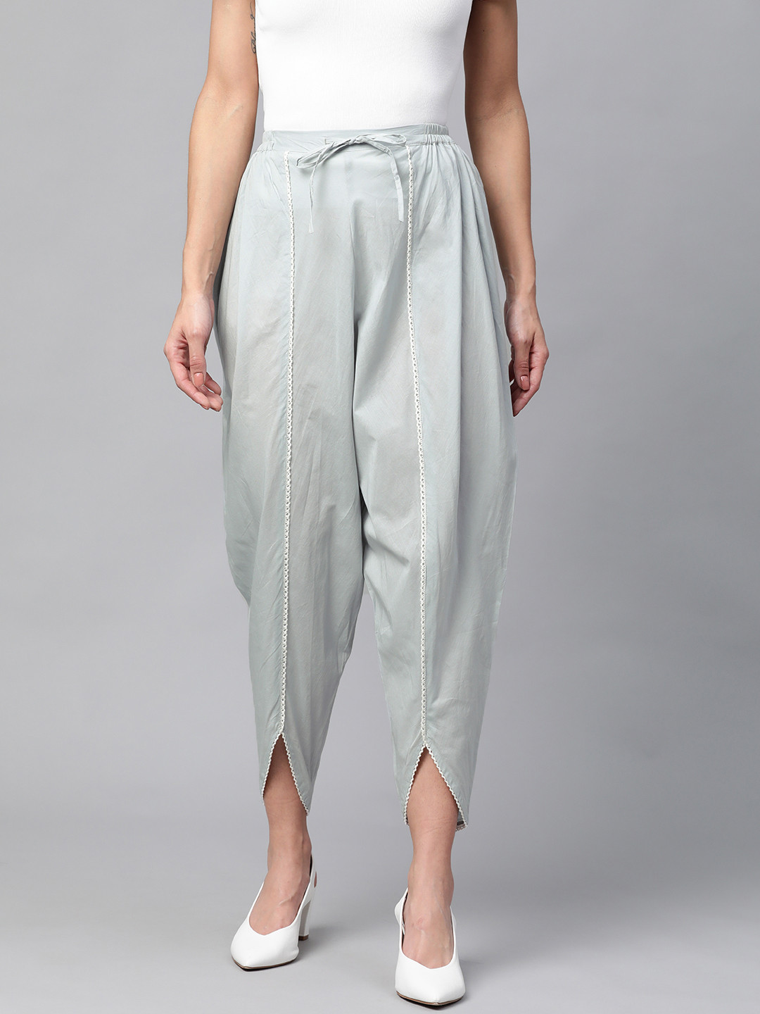 

Rangriti Women Grey Regular Fit Solid Dhoti Pants