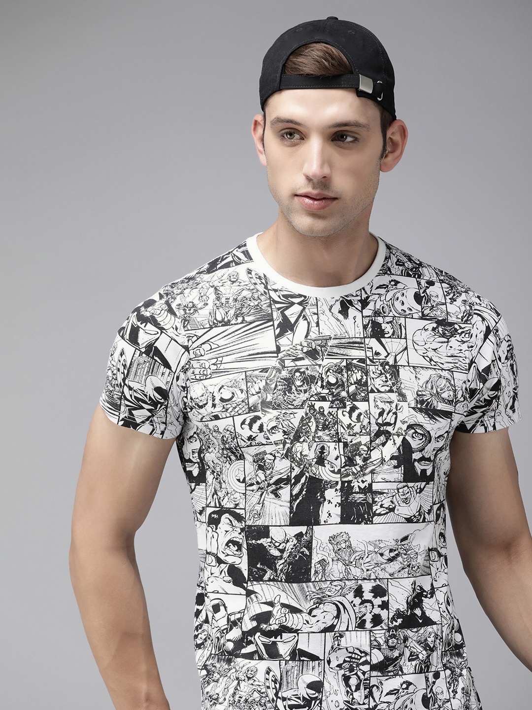 

Pepe Jeans Marvel Printed Pure Cotton Slim Fit T-shirt, Black