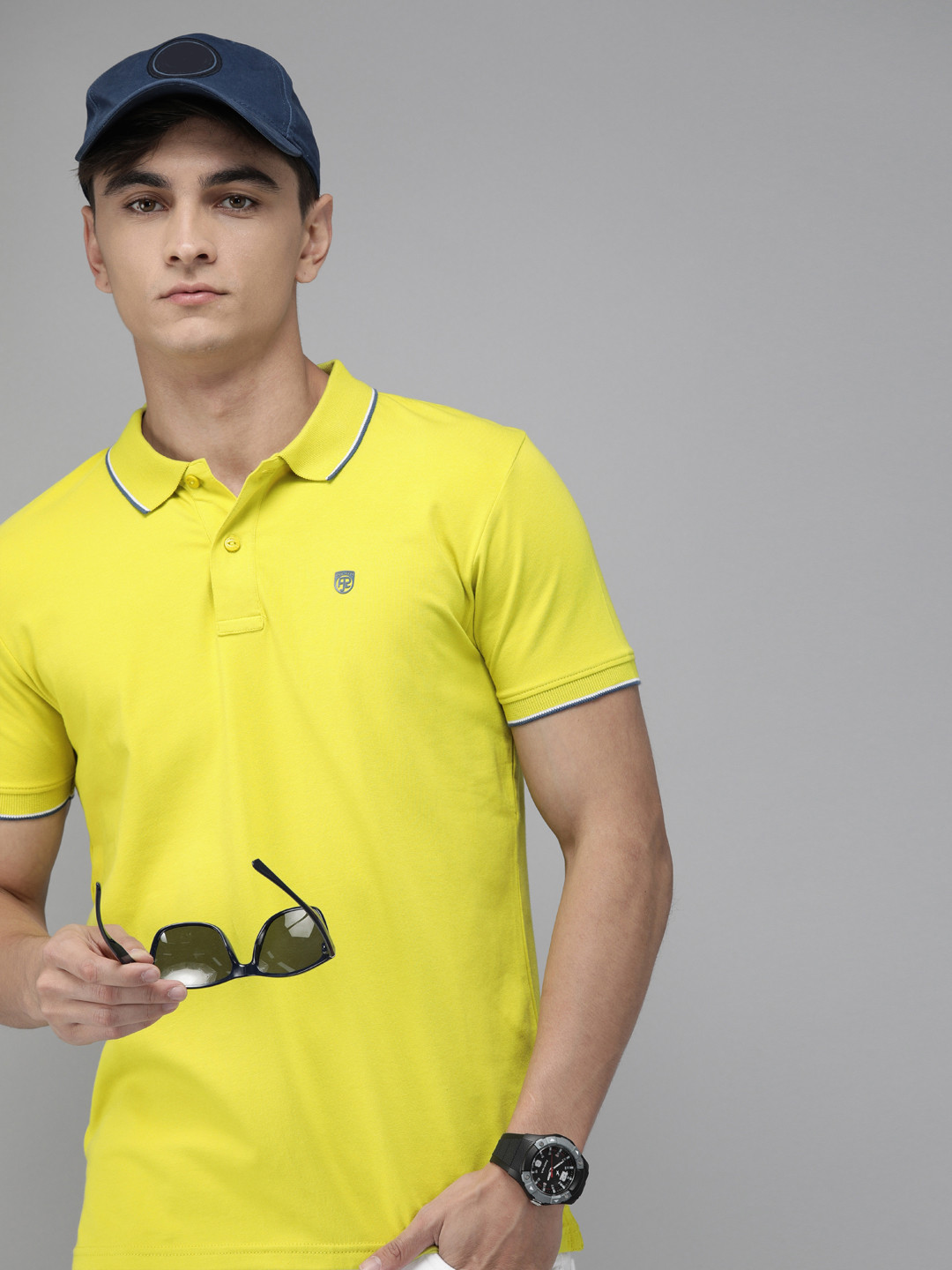 

Pepe Jeans Men Yellow Solid Cash SS Polo Collar T-shirt