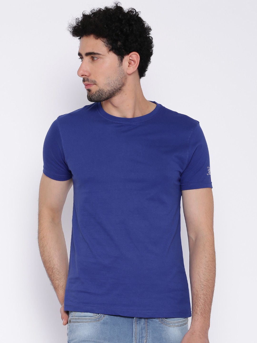 

Flying Machine Blue Pure Cotton T-shirt