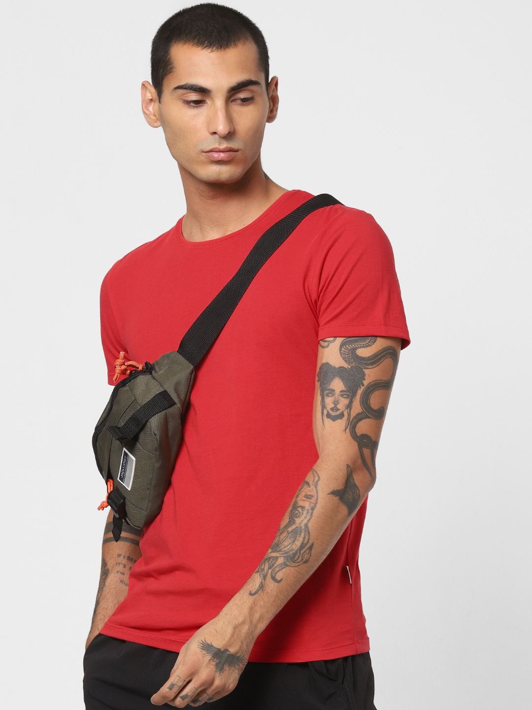 

Jack Jones Core Men Red Slim Fit Cotton Pure Cotton T-shirt