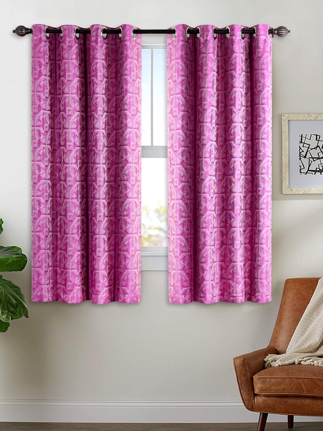 

Deco Window Purple & Cream-Coloured Set of 2 Curtains