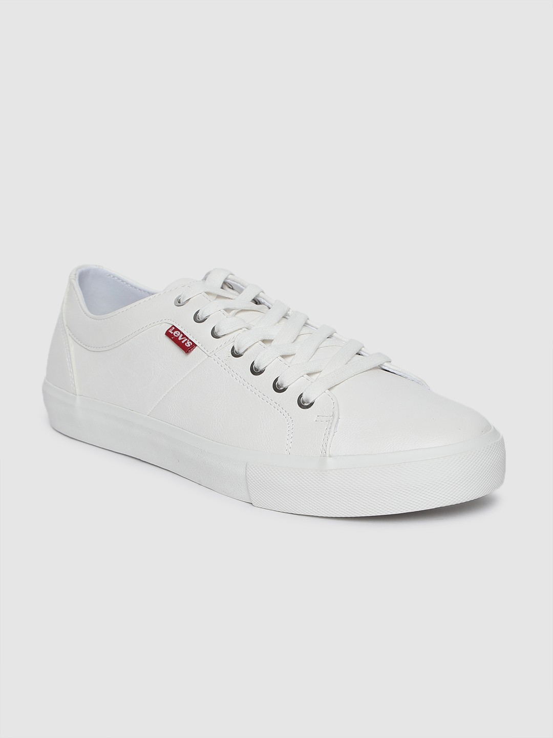 

Levis Men White Solid Canvas Sneakers