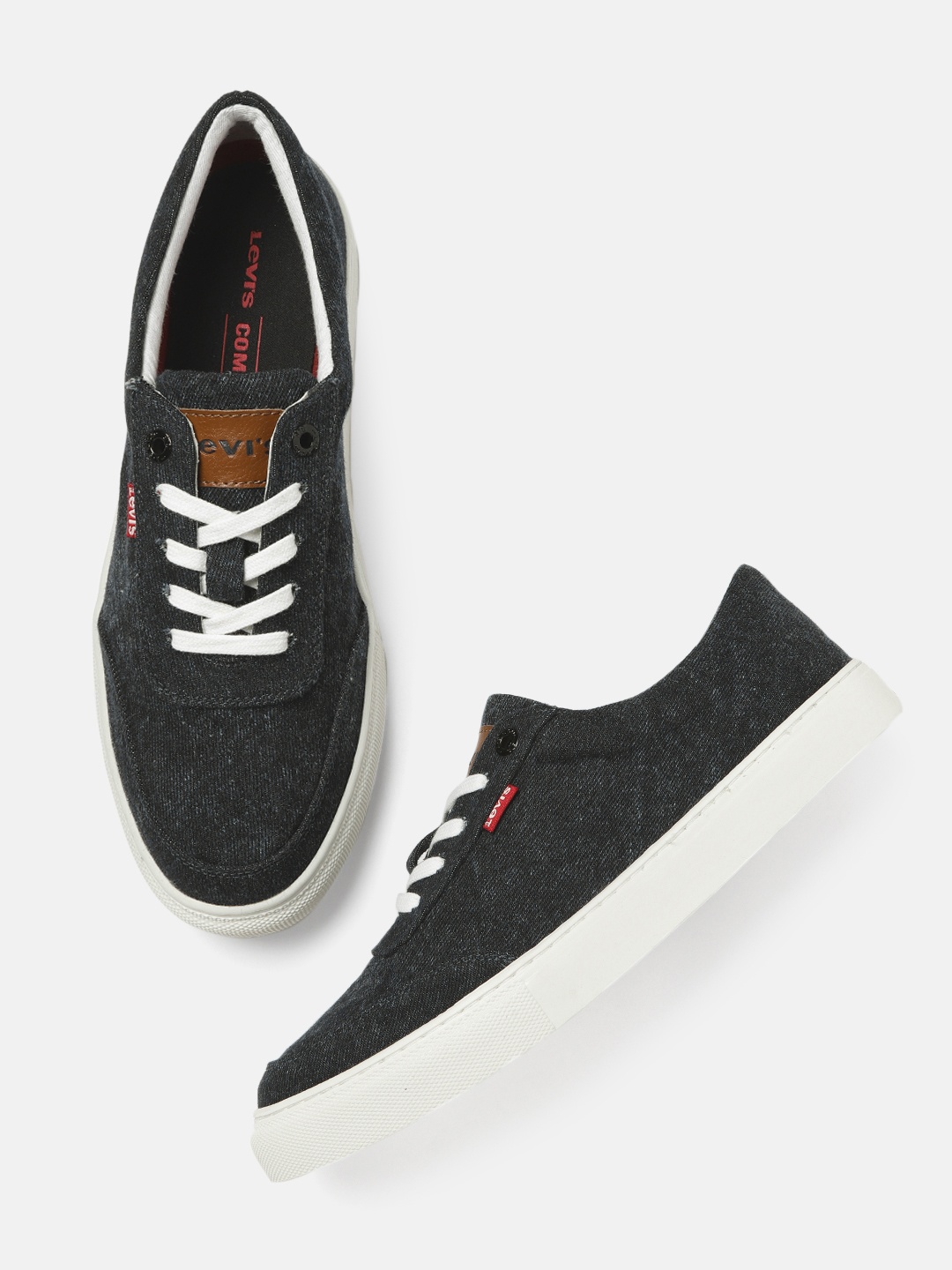 

Levis Men Charcoal Black BOLTON NEW Sneakers