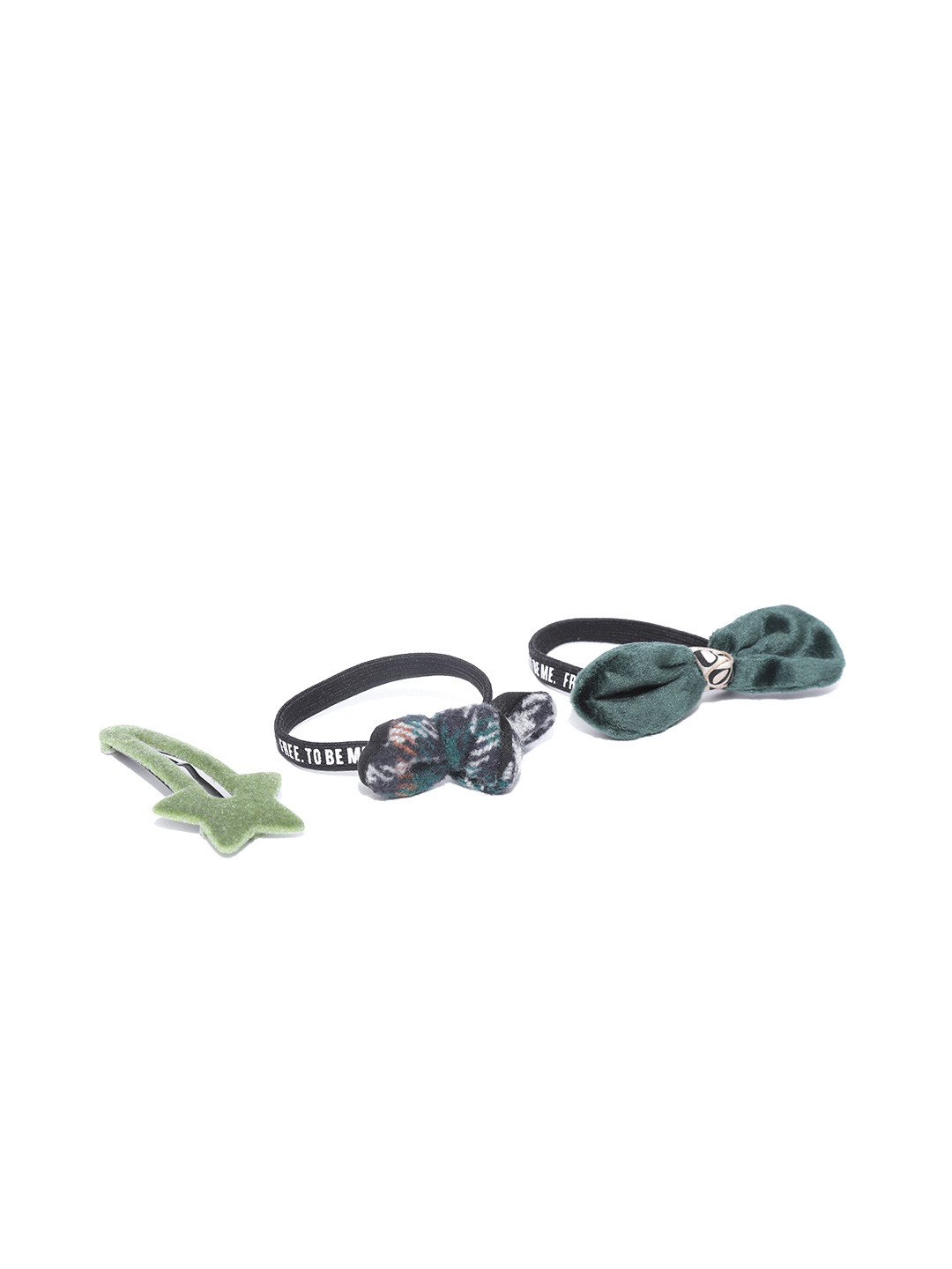 

Blueberry Set of 3 Hair Accessory Set, Green