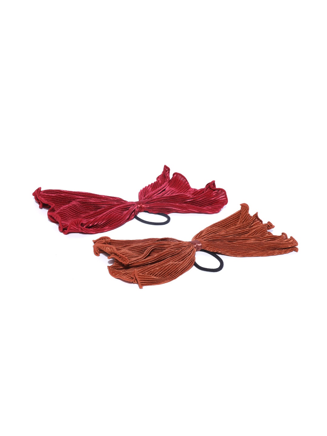 

Blueberry Set of 2 Ponytail Holders, Red