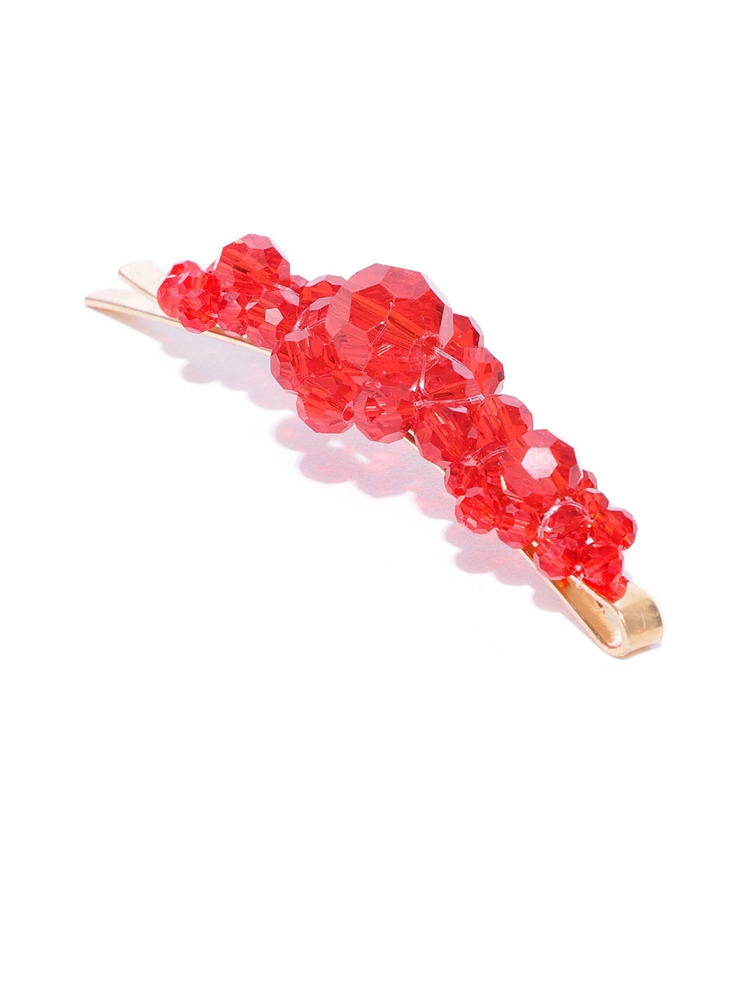 

Blueberry Red Beaded Bobby Pin