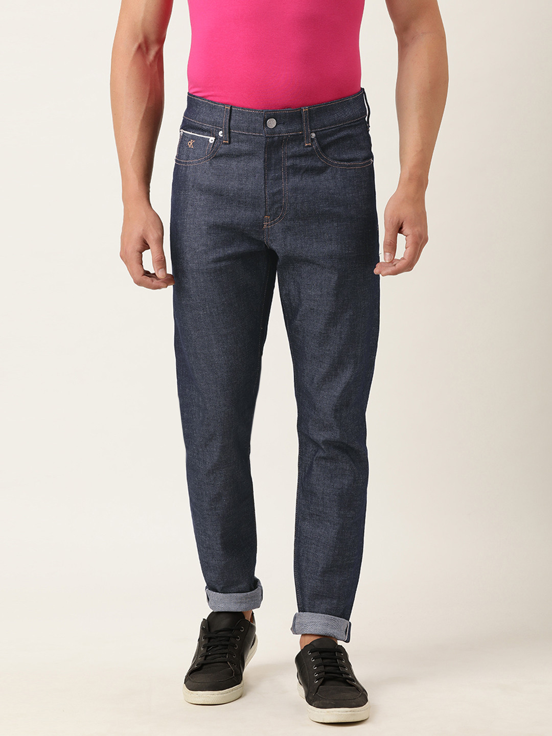 

Calvin Klein Jeans Men Blue Slim Tapered Fit Mid-Rise Clean Look Stretchable Jeans