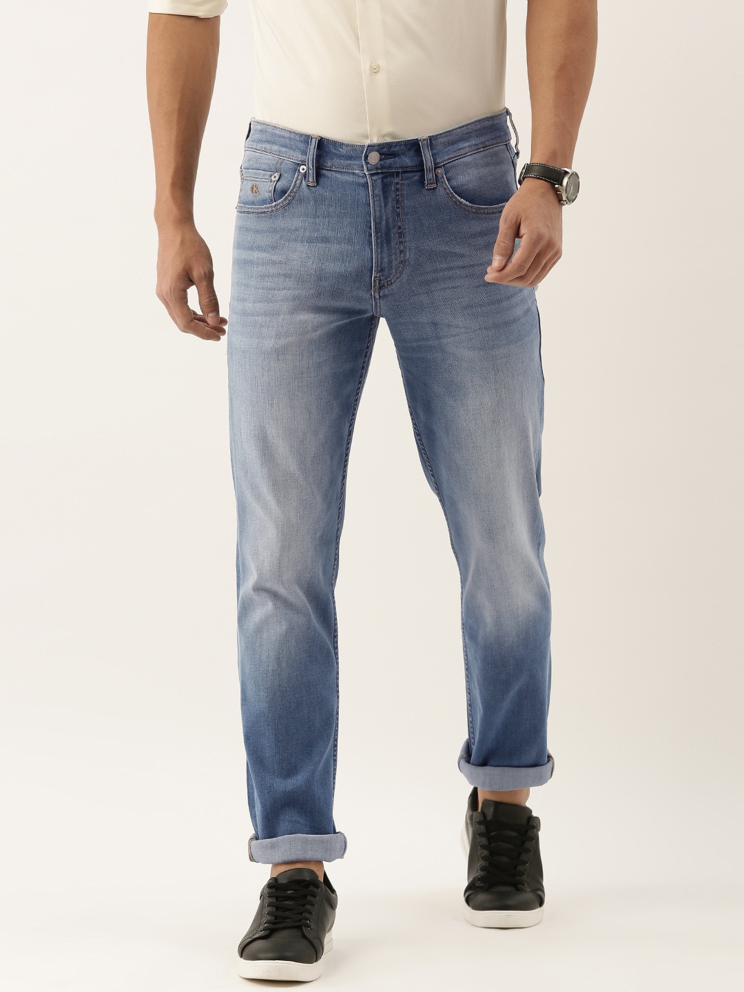 

Calvin Klein Jeans Men Blue Slim Fit Mid-Rise Clean Look Stretchable Jeans