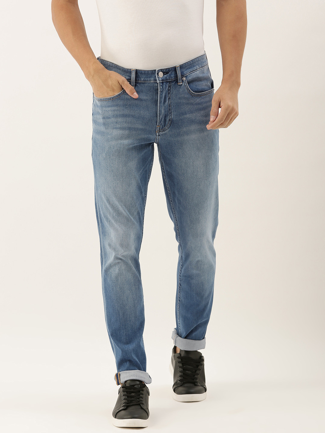 

Calvin Klein Jeans Men Blue Body Skinny Fit Mid-Rise Clean Look Stretchable Jeans